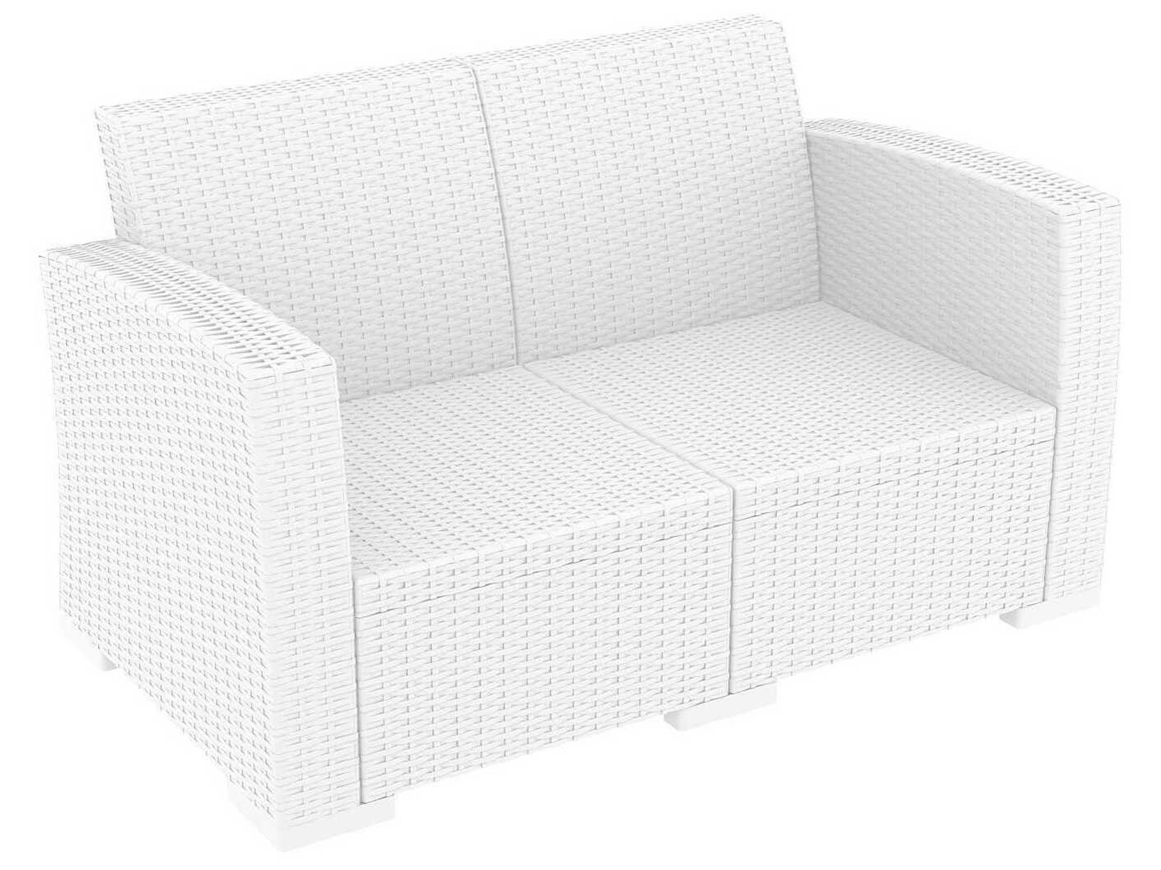 Compamia Monaco White Resin Cushion Loveseat