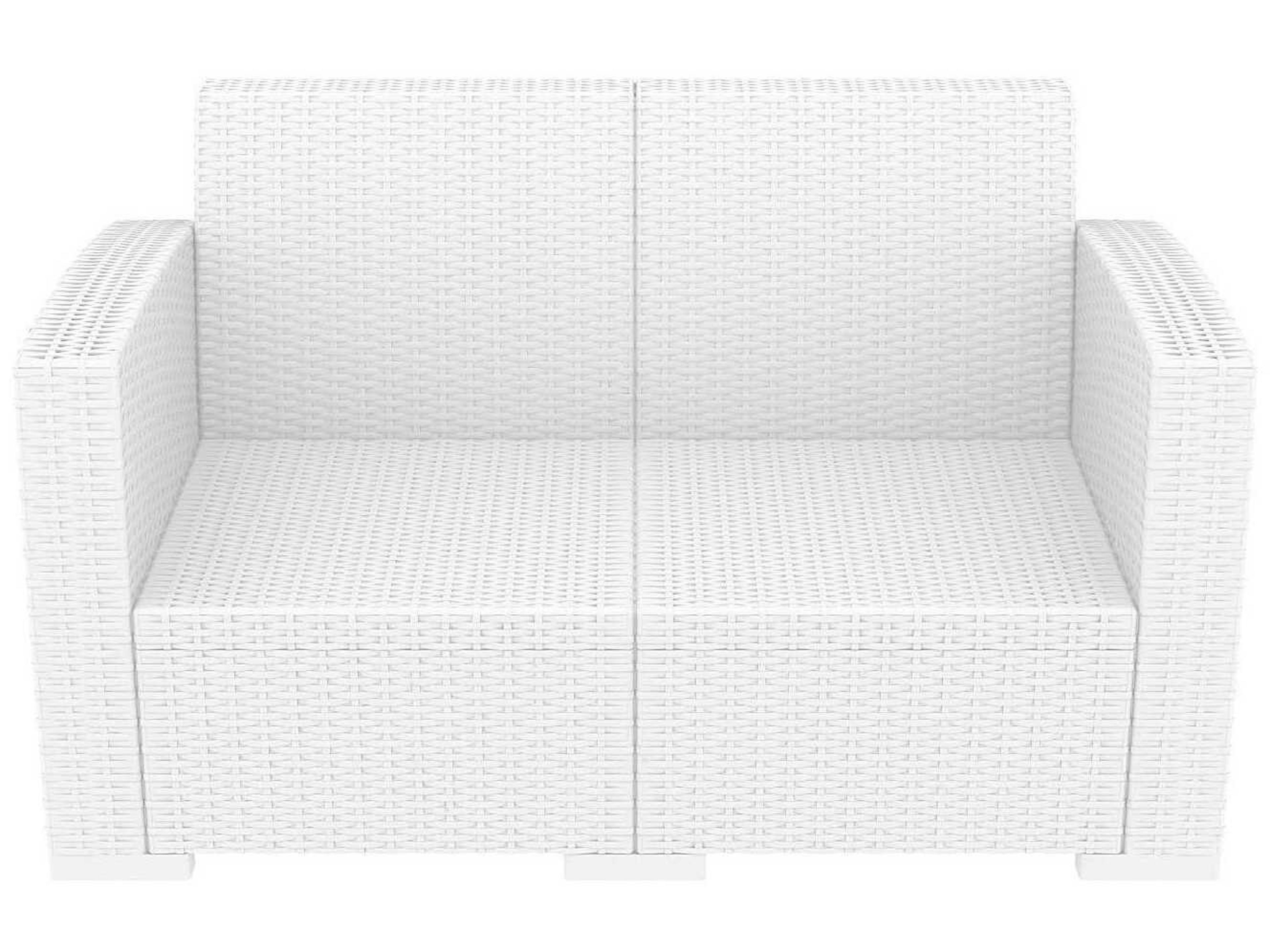 Compamia Monaco White Resin Cushion Loveseat