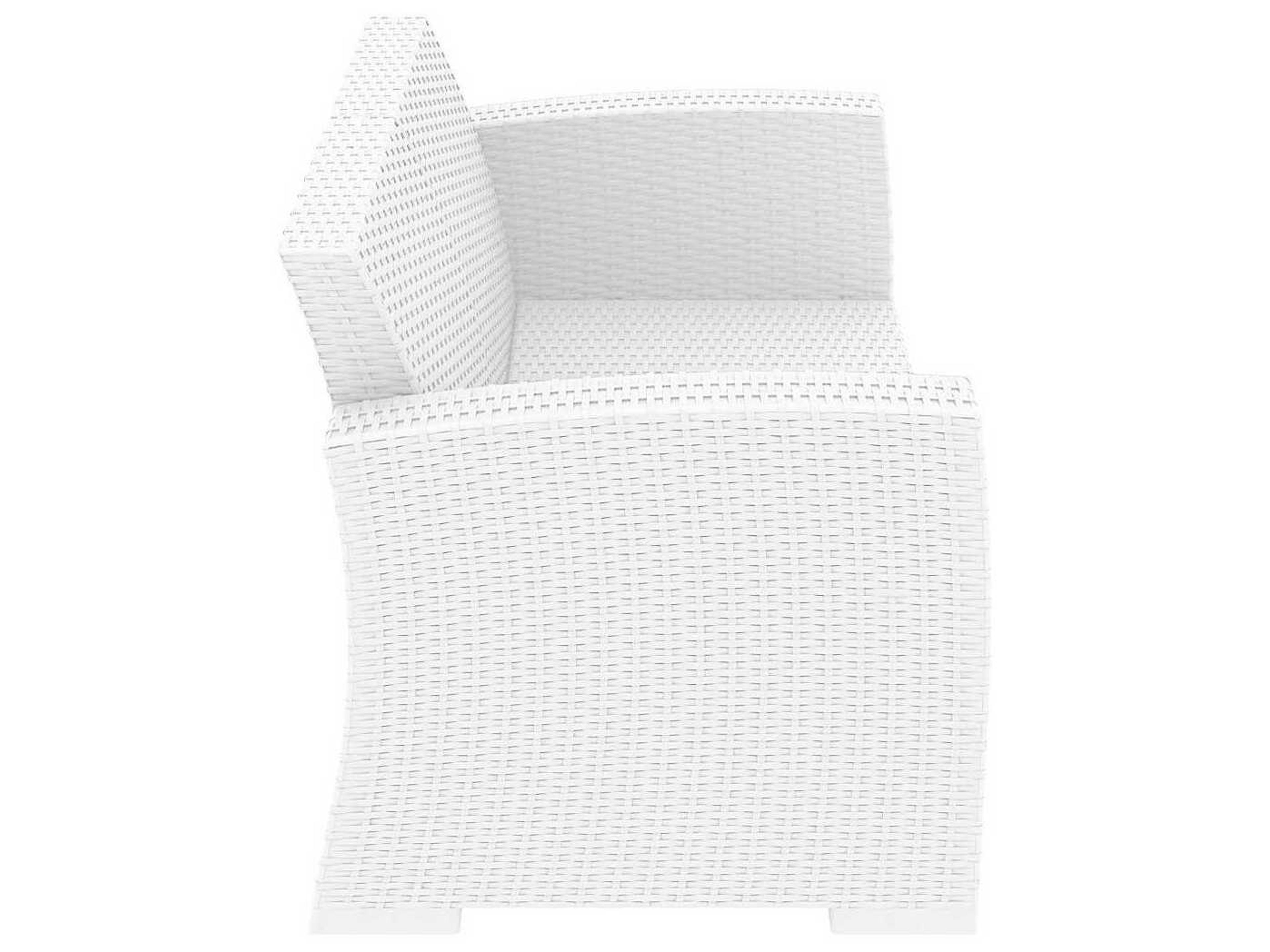 Compamia Monaco White Resin Cushion Loveseat