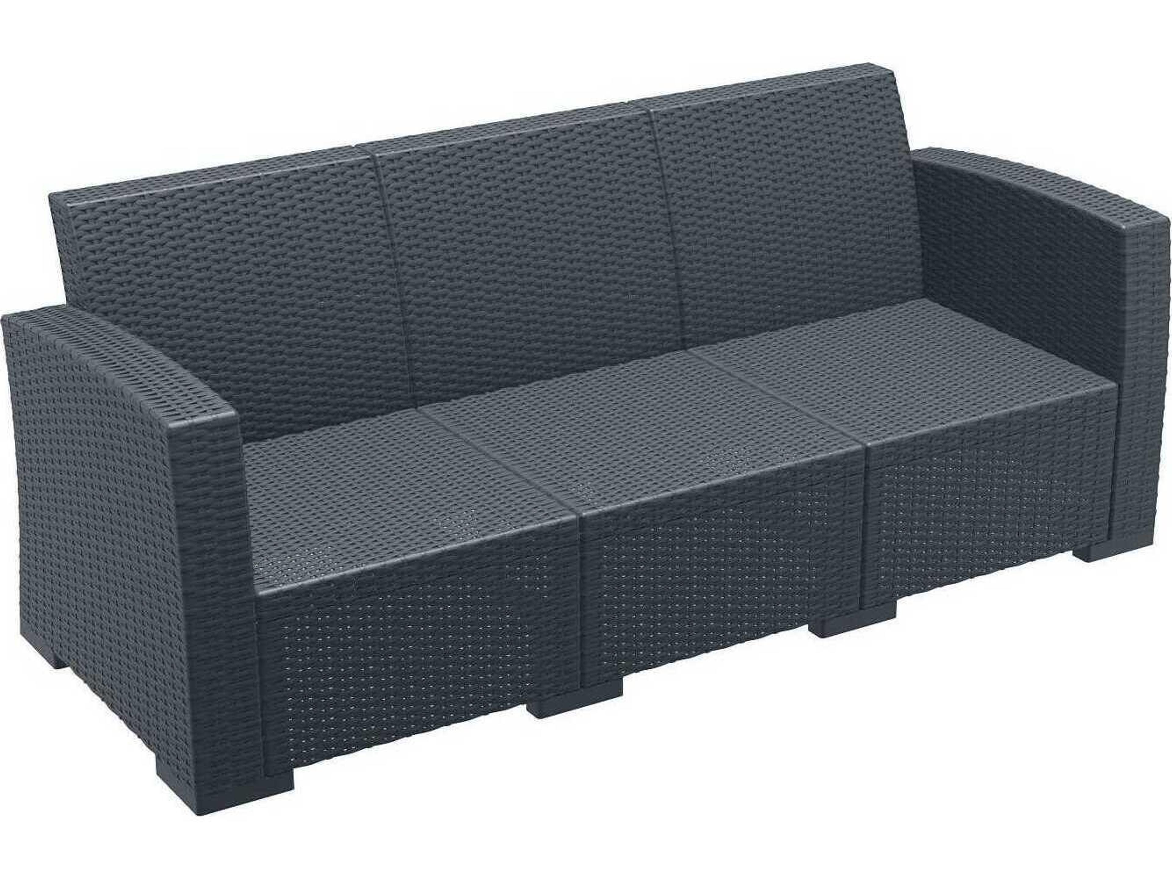 Compamia Monaco Dark Gray Resin Cushion Sofa