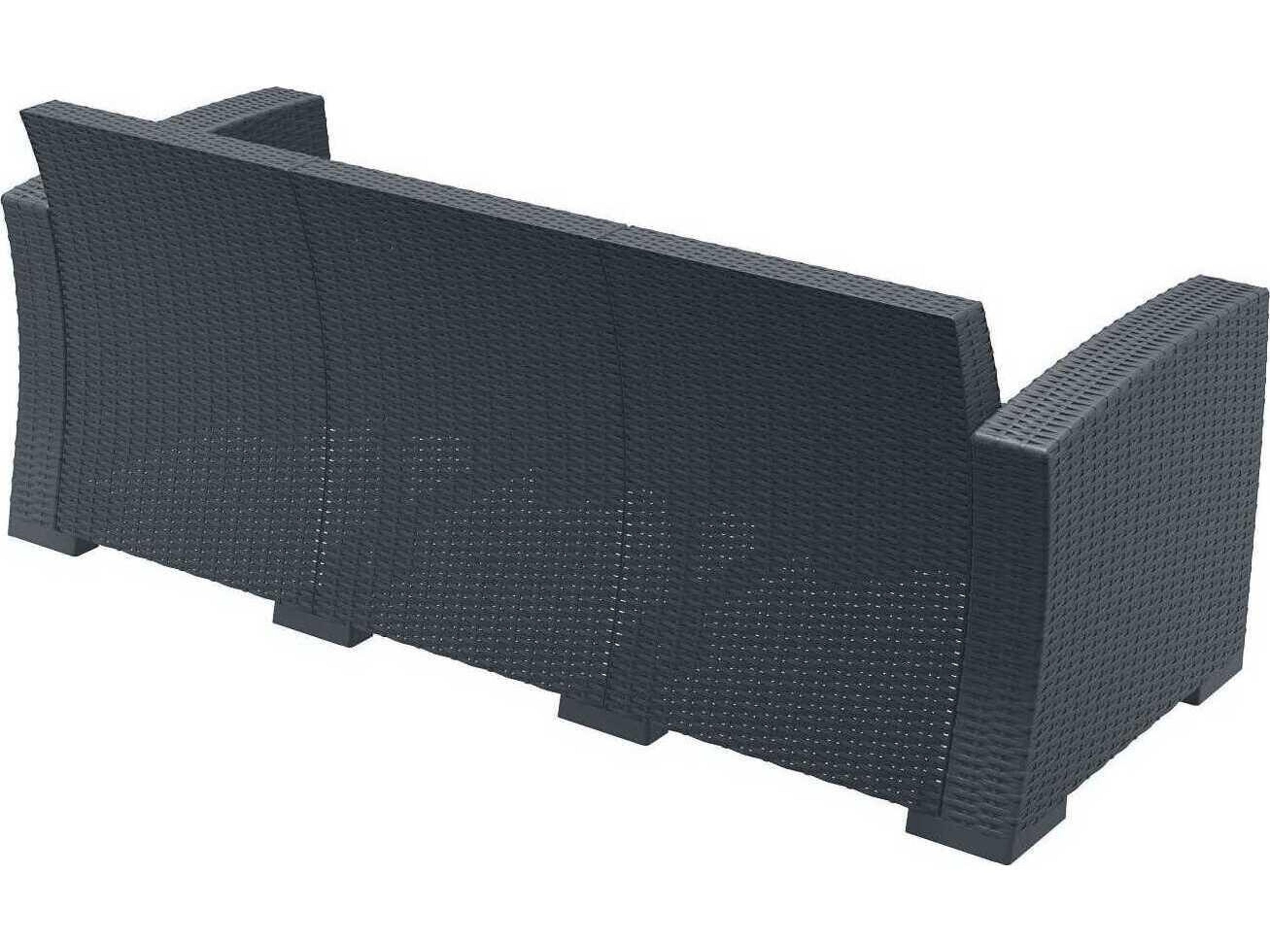 Compamia Monaco Dark Gray Resin Cushion Sofa