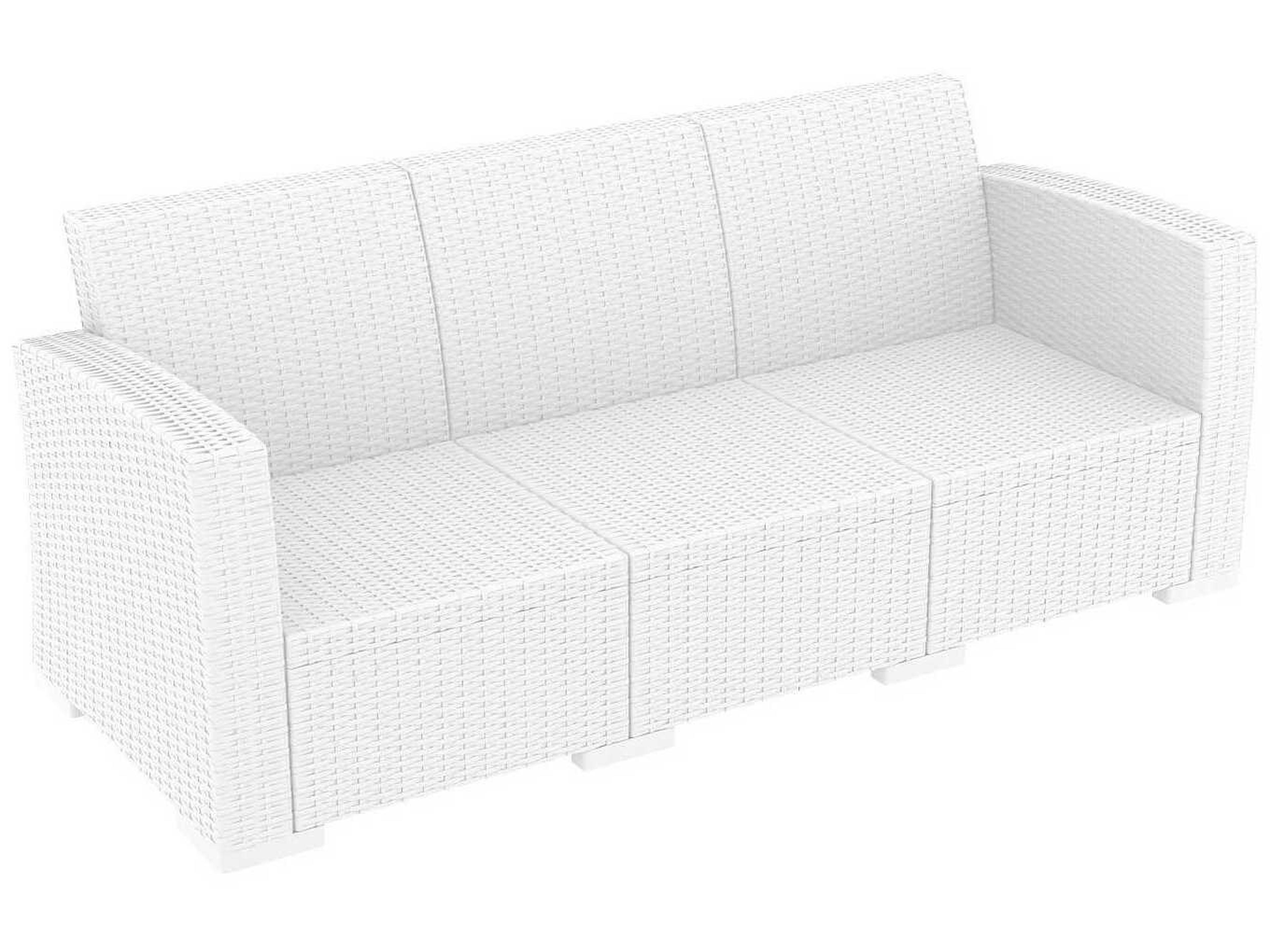Compamia Monaco White Resin Cushion Sofa