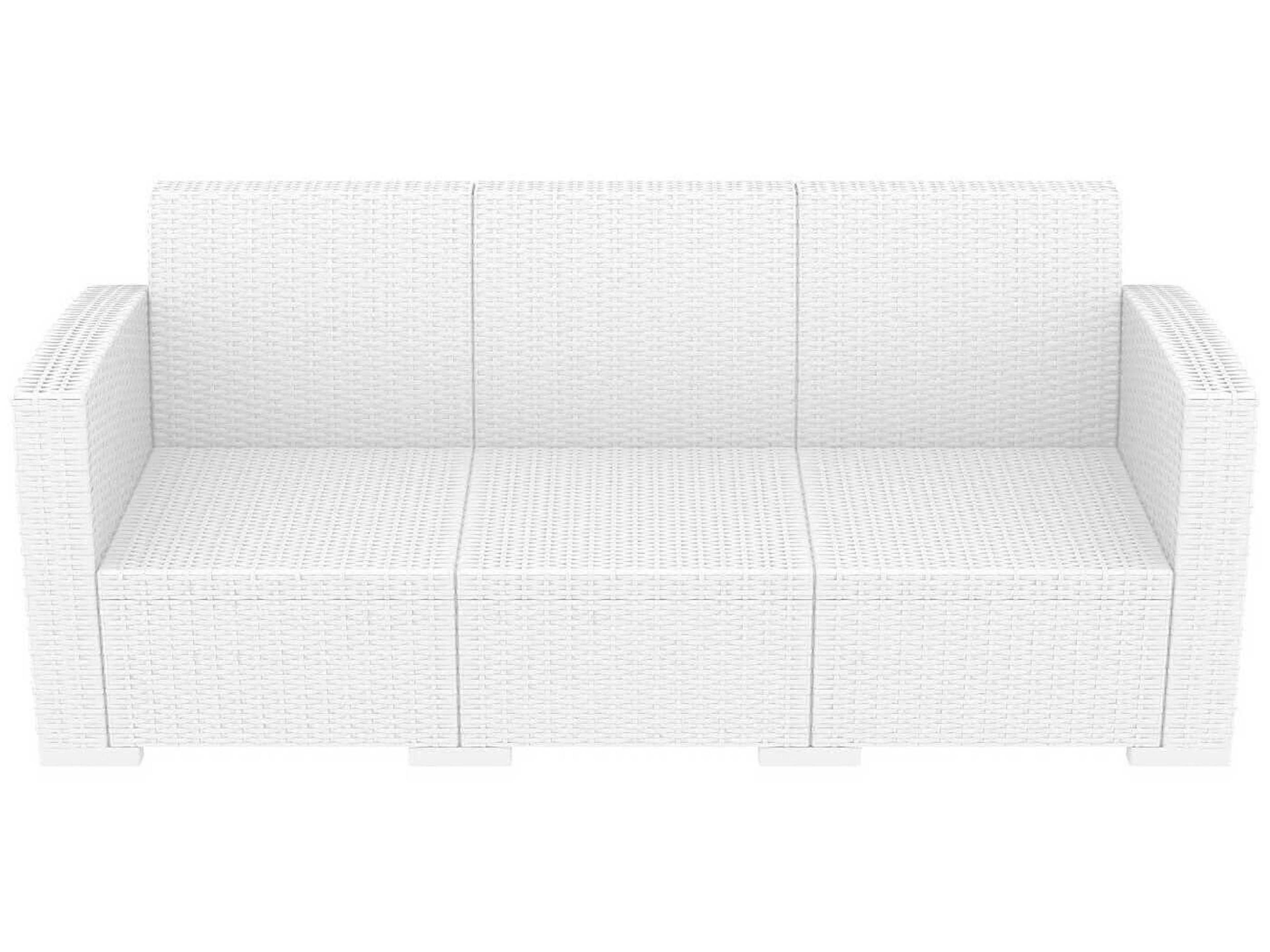 Compamia Monaco White Resin Cushion Sofa