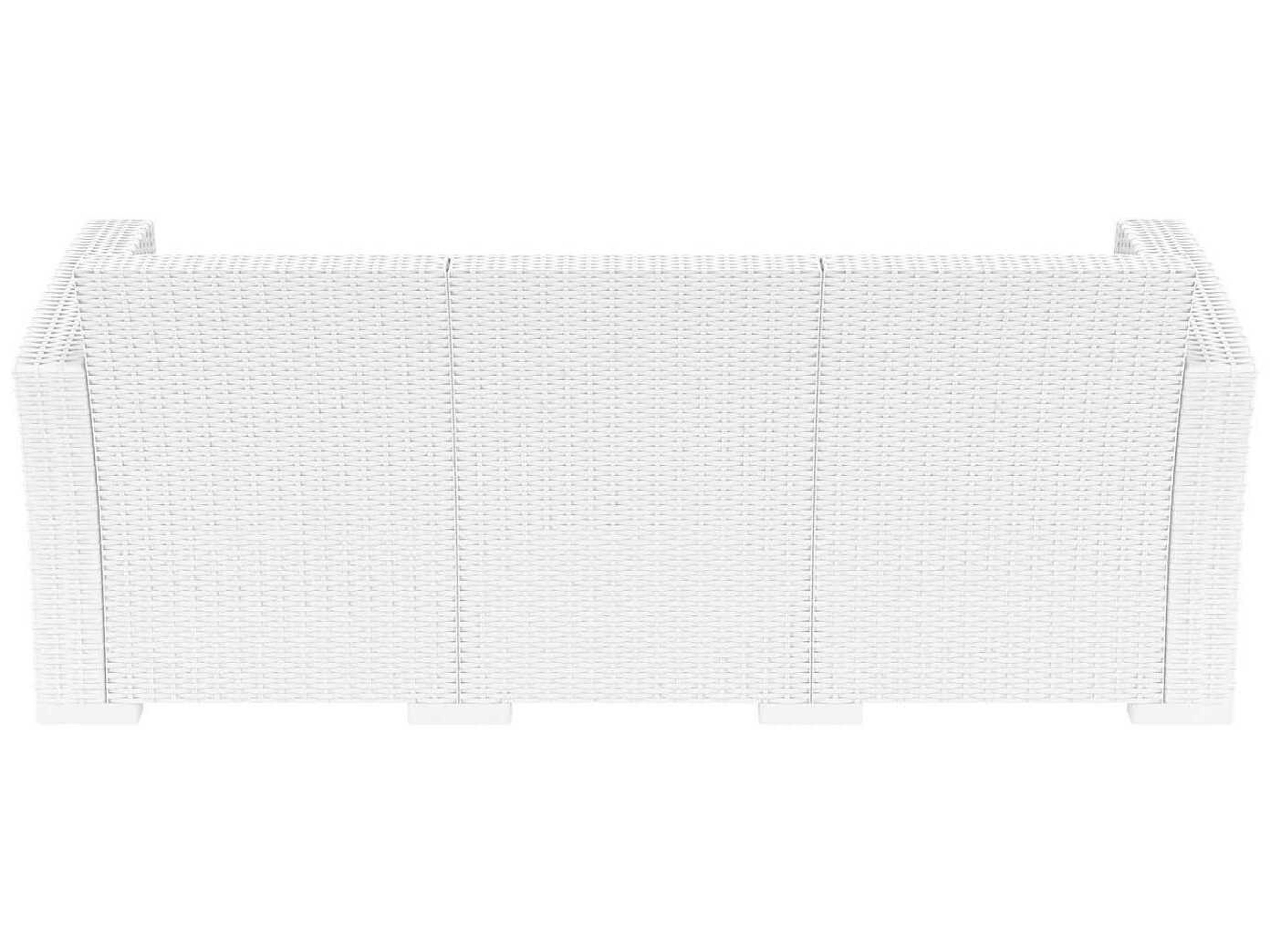 Compamia Monaco White Resin Cushion Sofa