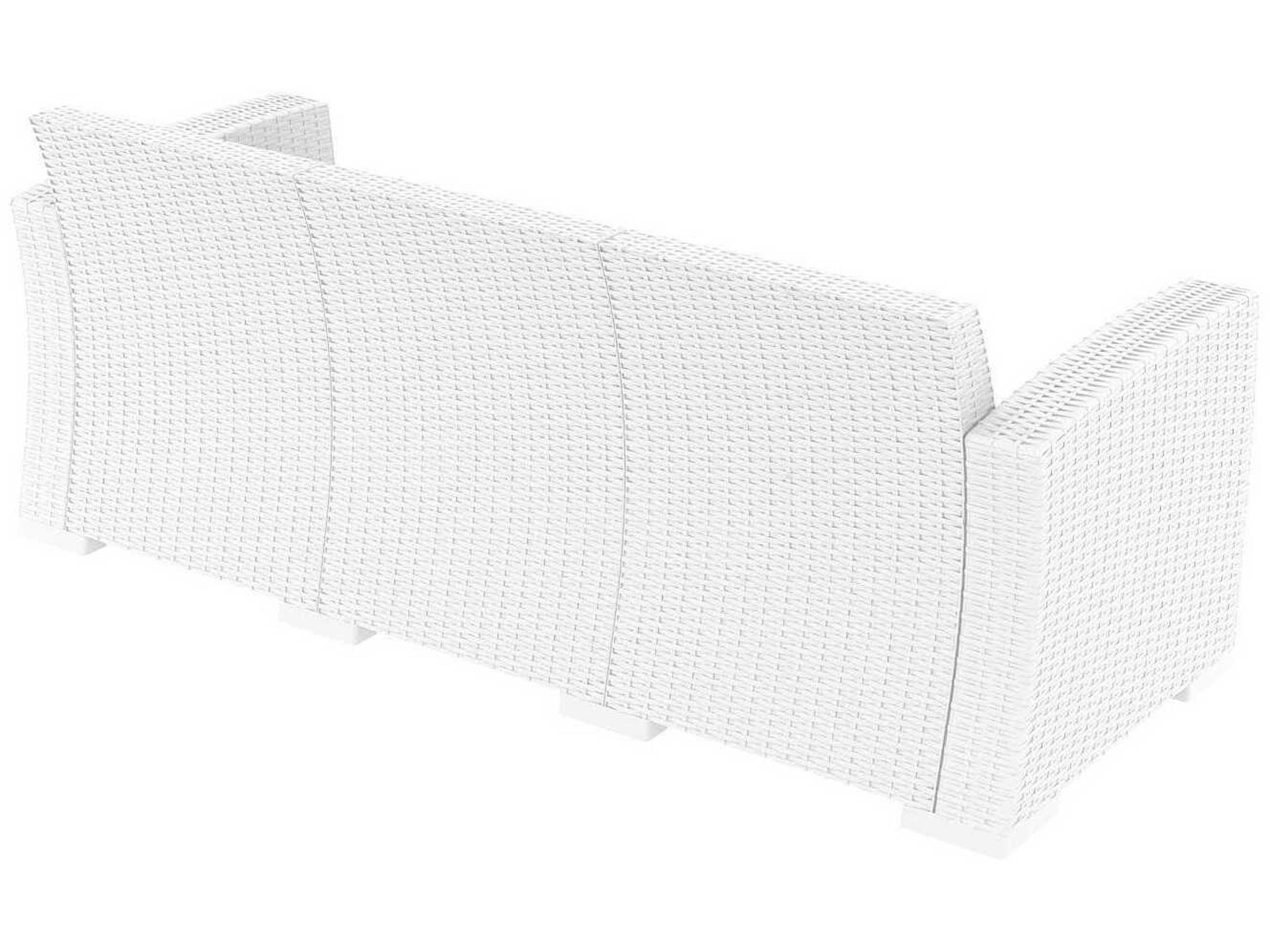 Compamia Monaco White Resin Cushion Sofa