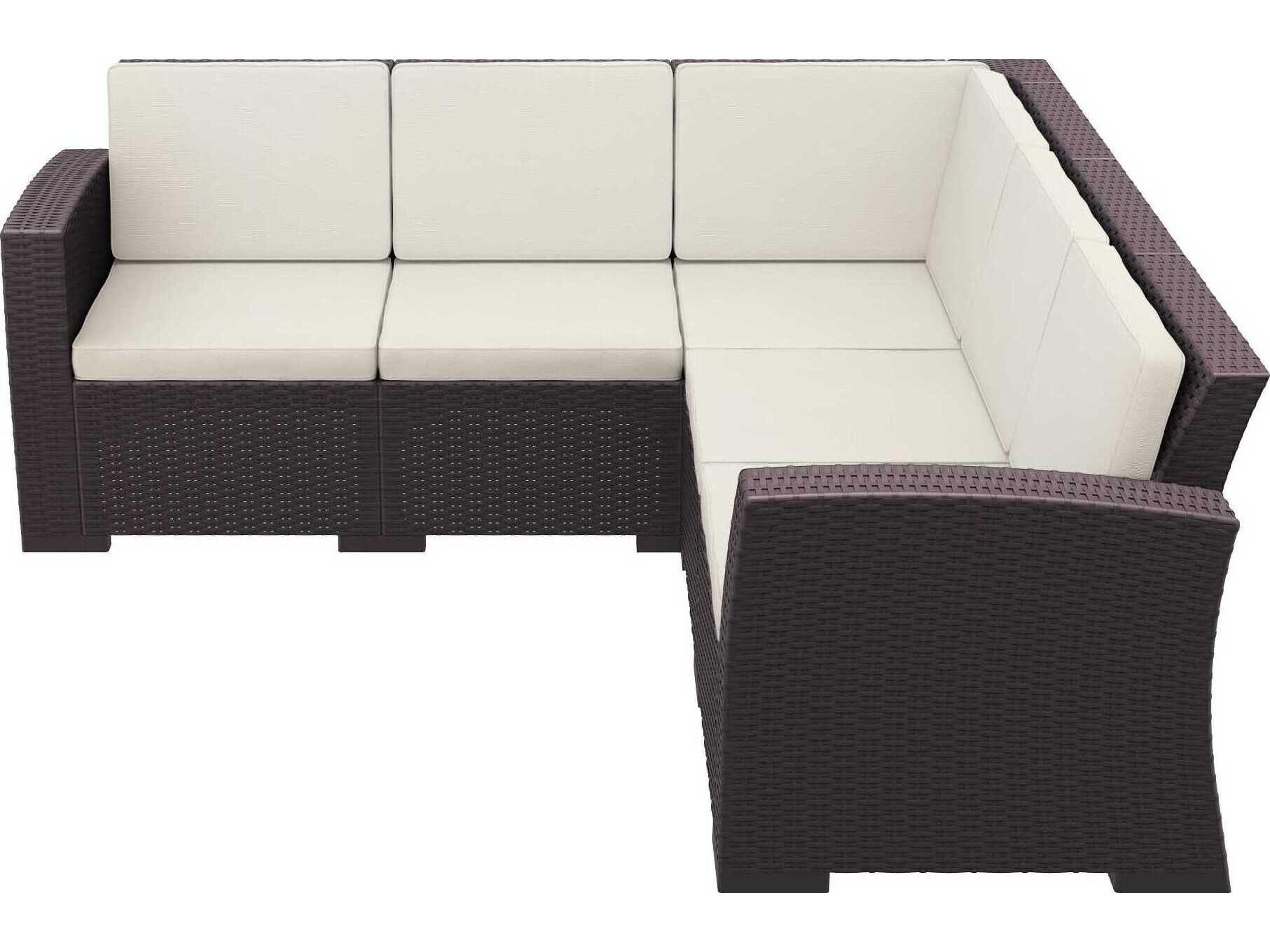 Compamia Monaco Brown Resin Cushion Sofa