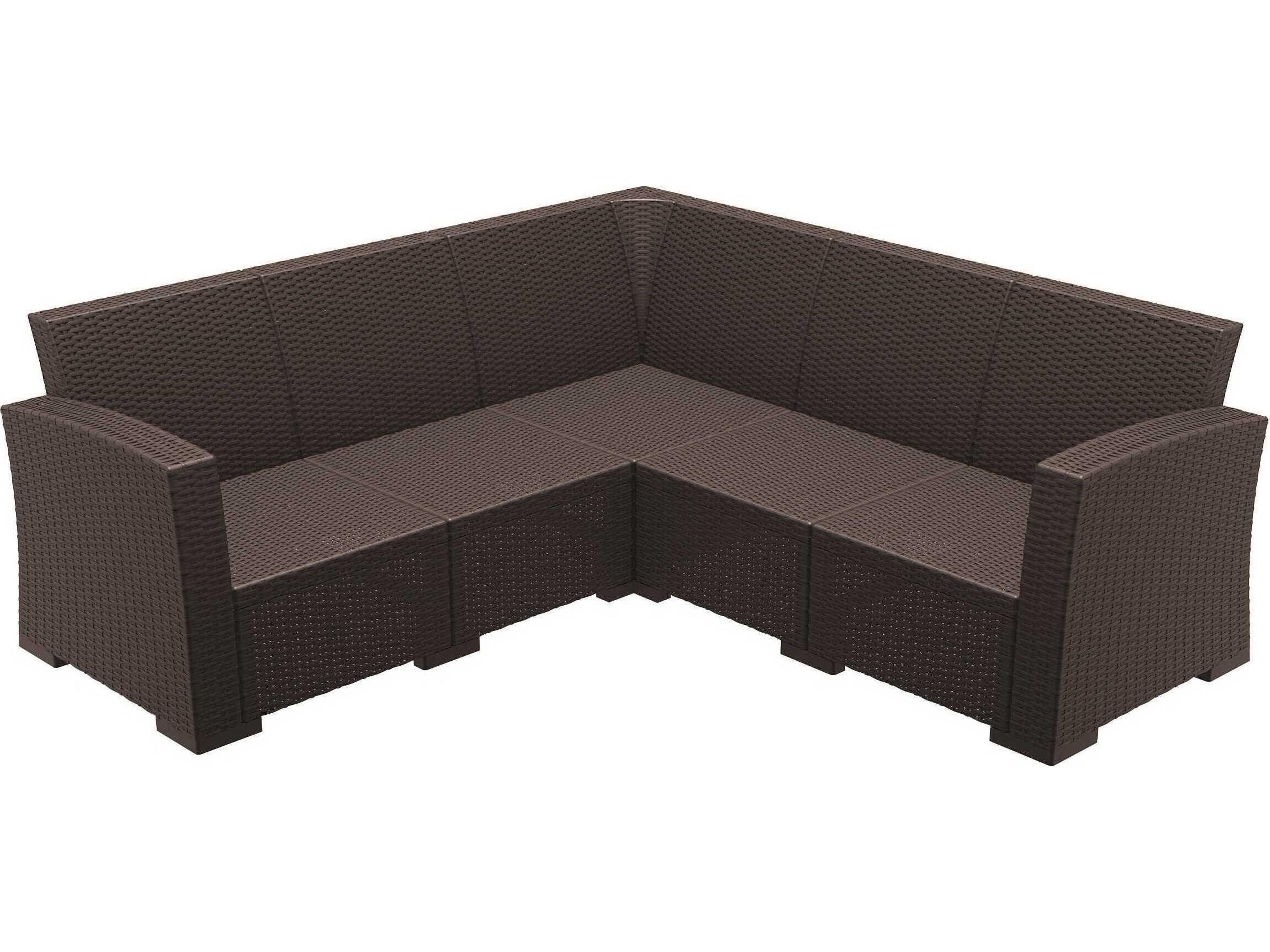 Compamia Monaco Brown Resin Cushion Sofa