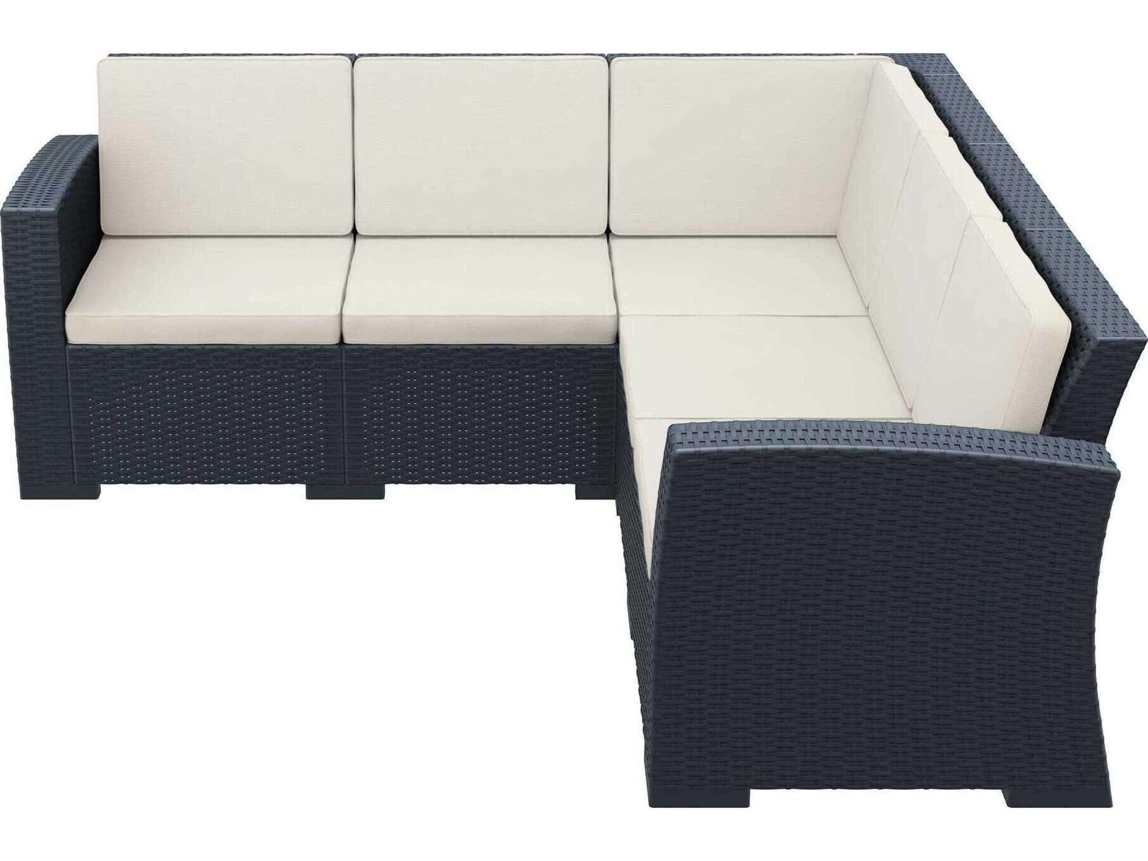 Compamia Monaco Dark Gray Resin Cushion Sofa