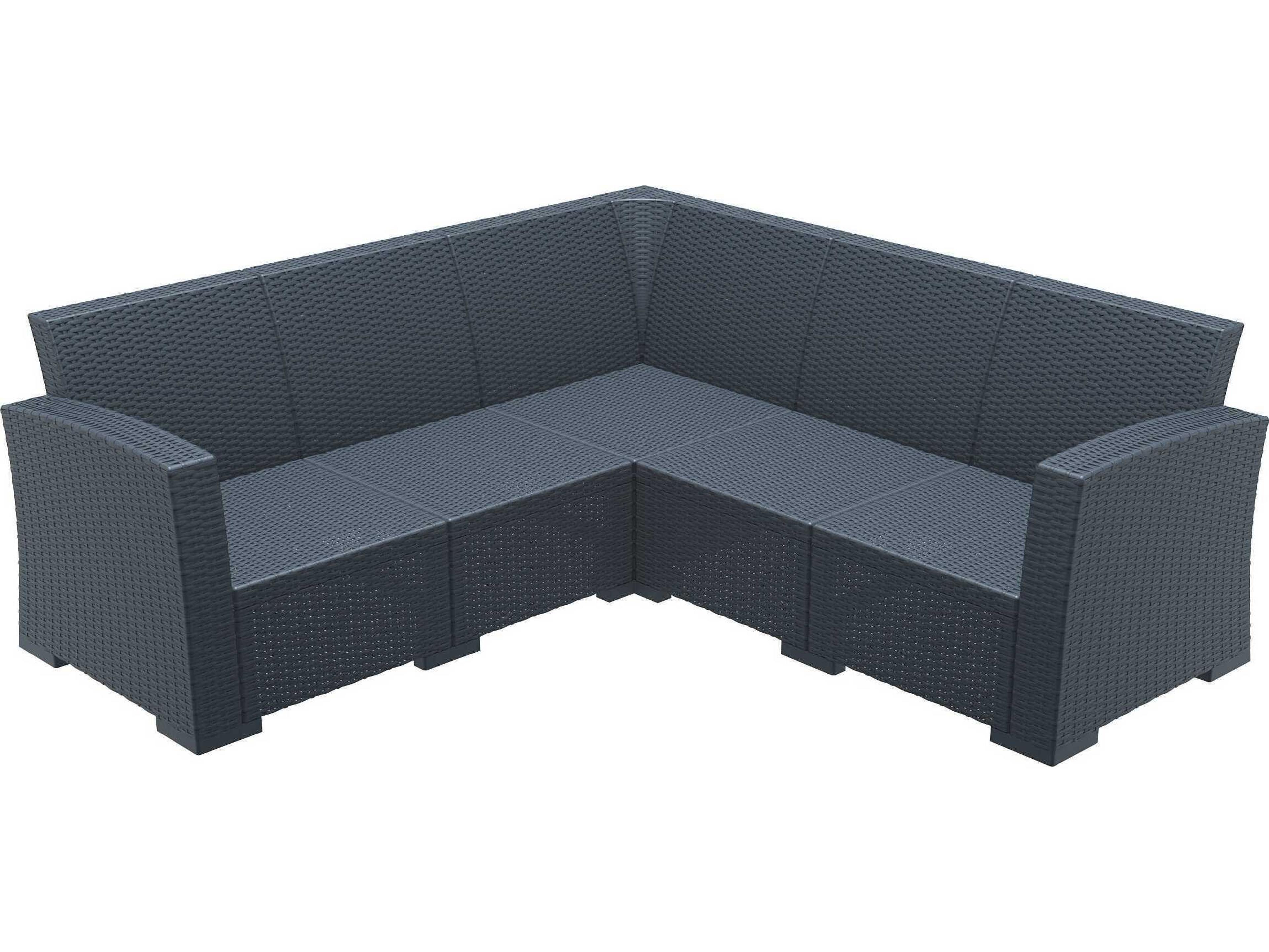 Compamia Monaco Dark Gray Resin Cushion Sofa