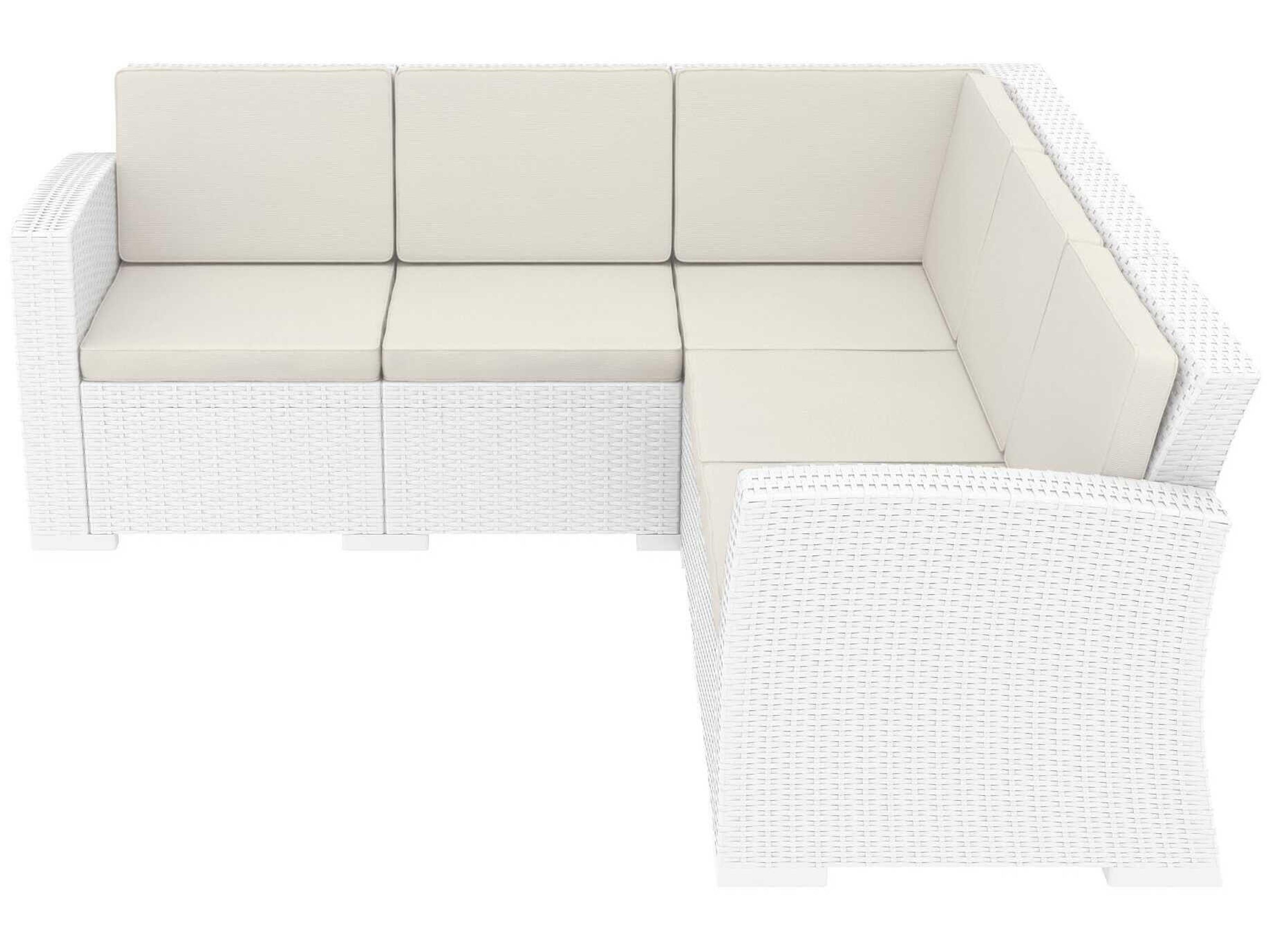 Compamia Monaco White Resin Cushion Sofa