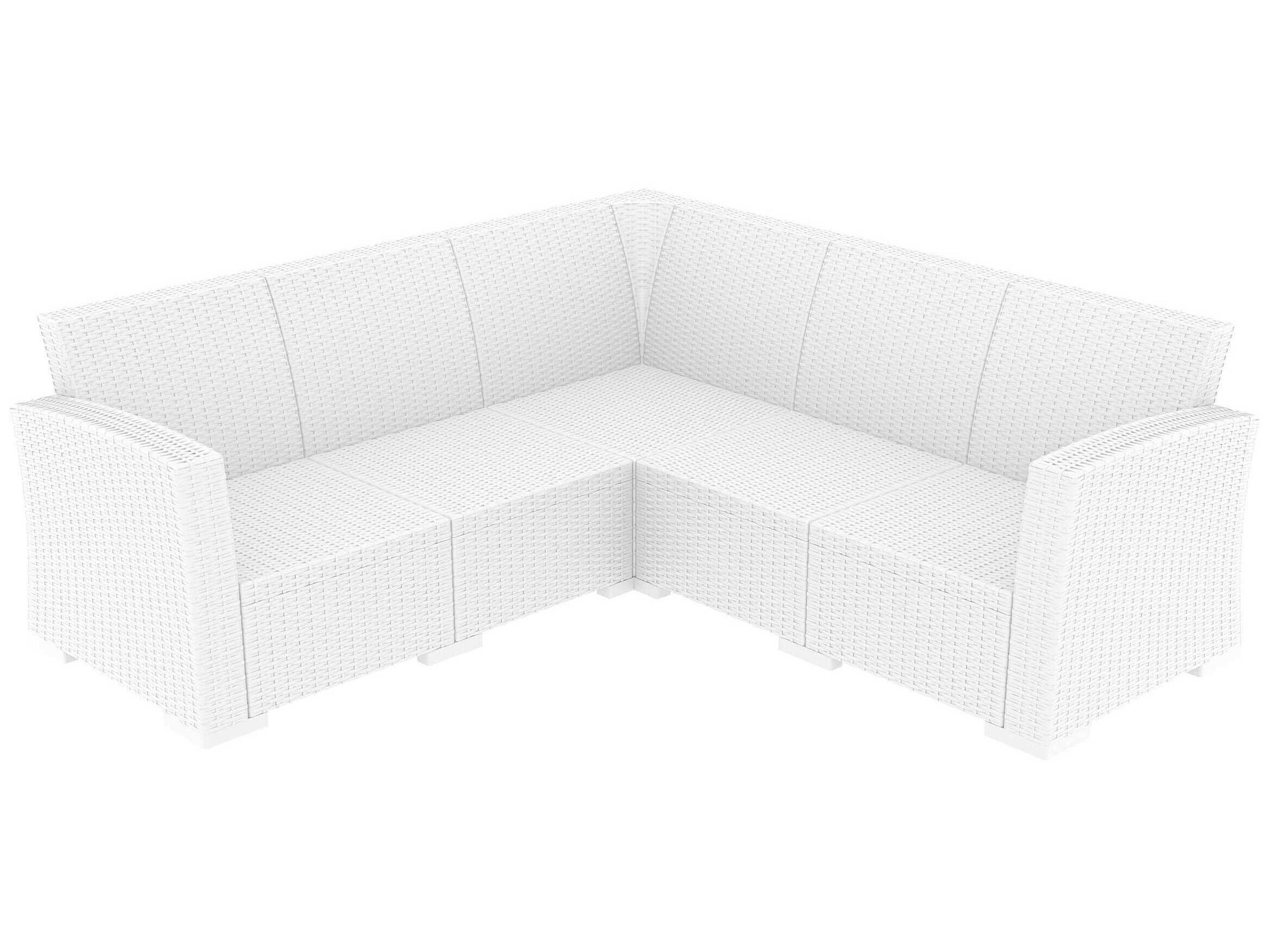 Compamia Monaco White Resin Cushion Sofa