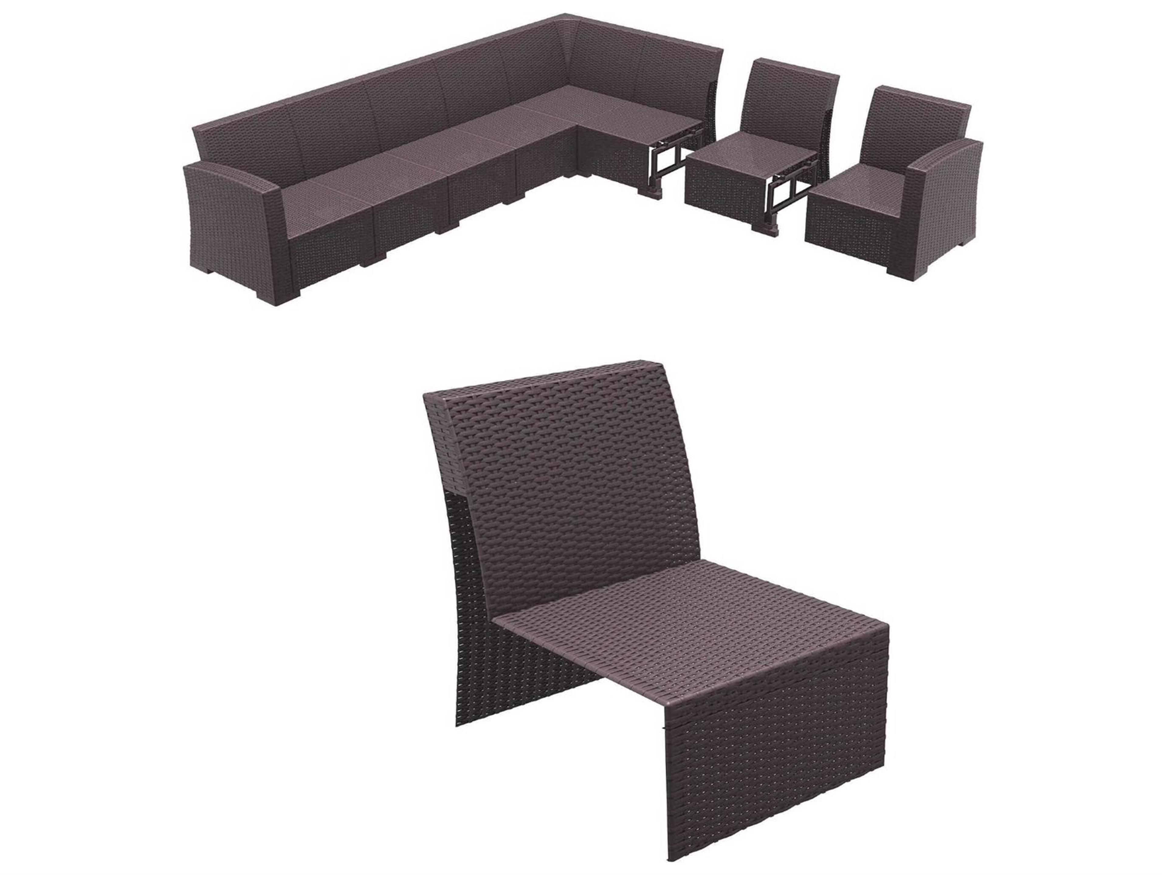 Compamia Monaco Brown Resin Lounge Chair