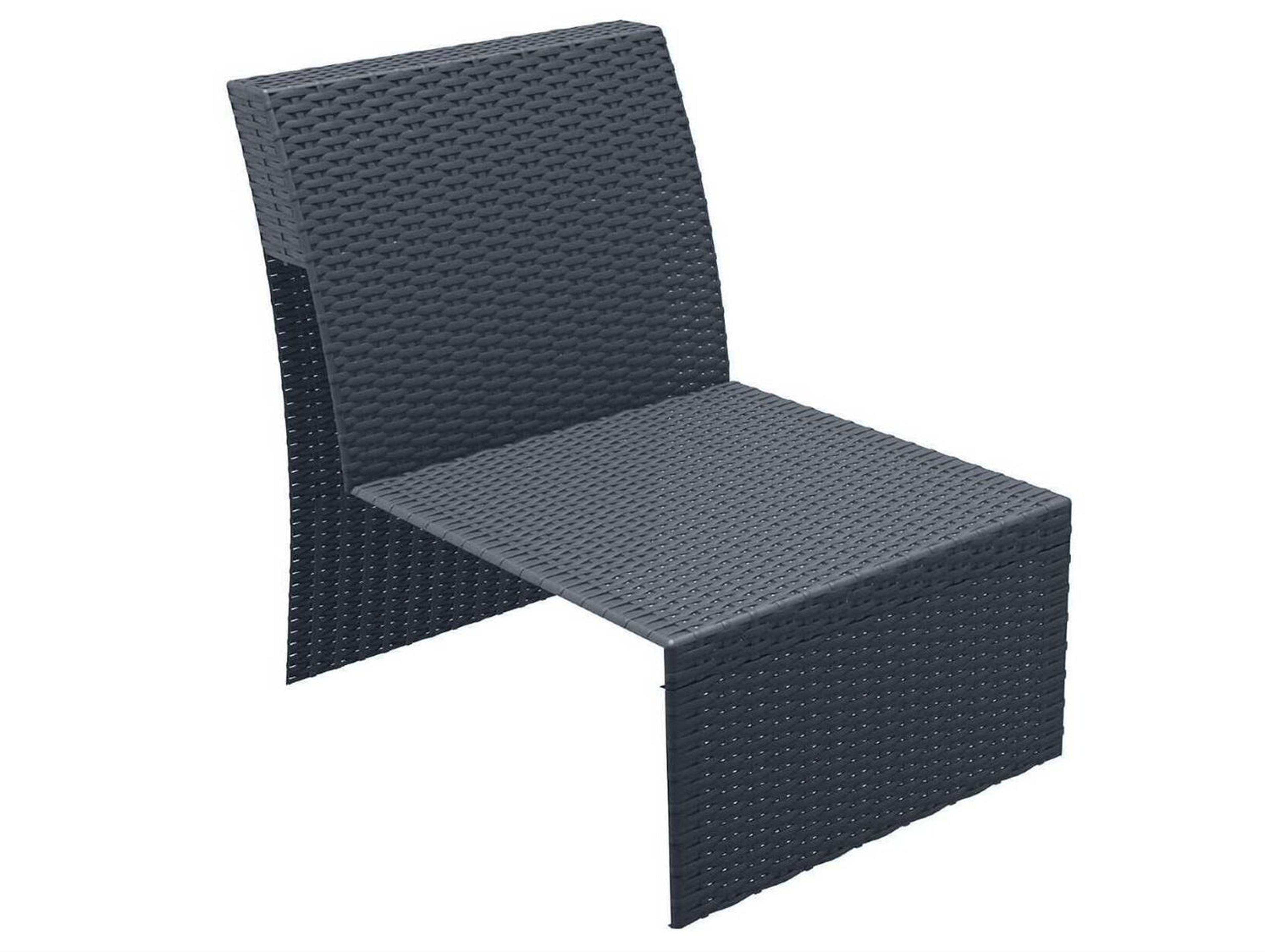 Monaco Dark Gray Resin Lounge Chair