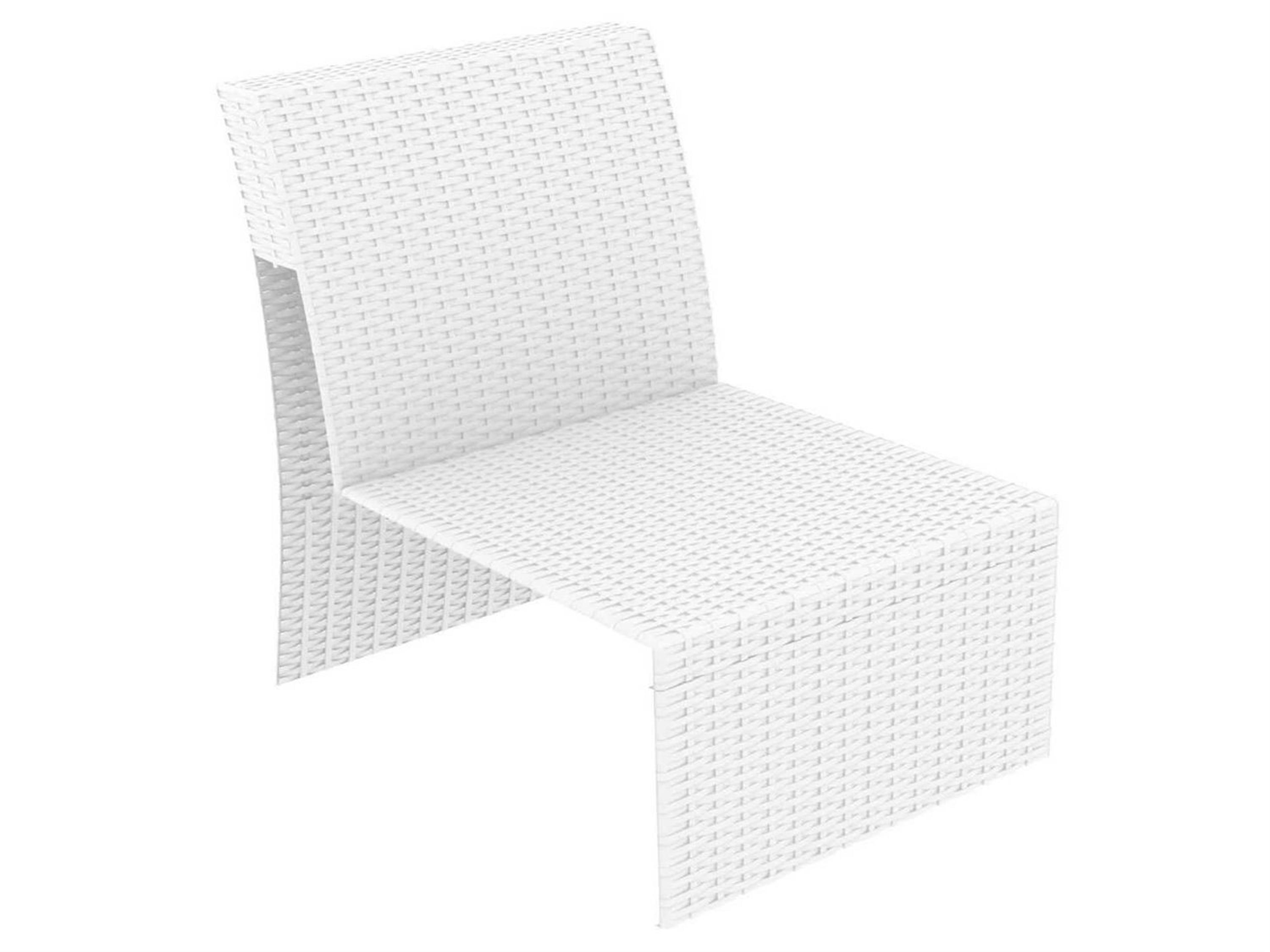 Monaco White Resin Lounge Chair