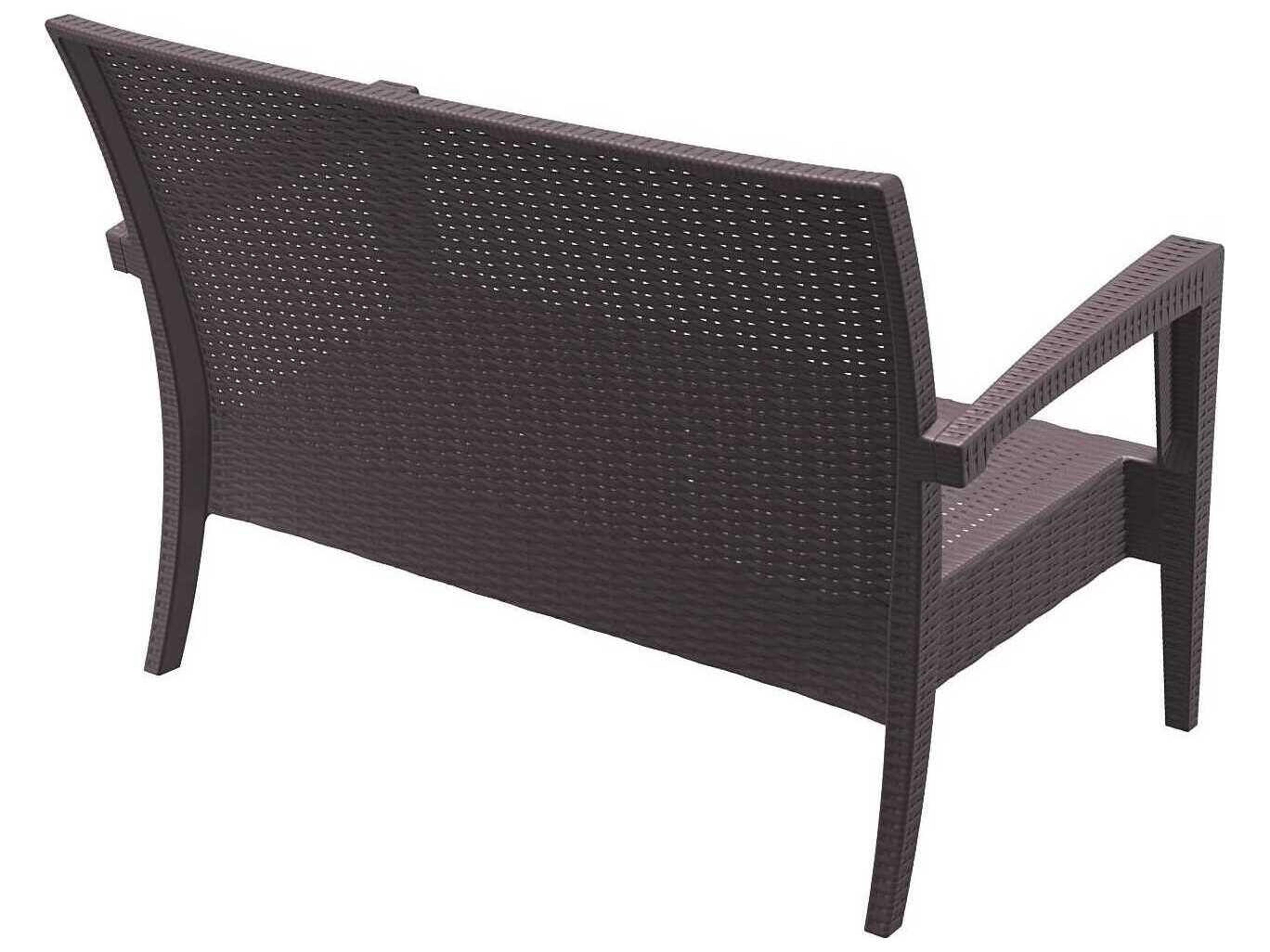 Compamia Miami Brown Resin Cushion Loveseat