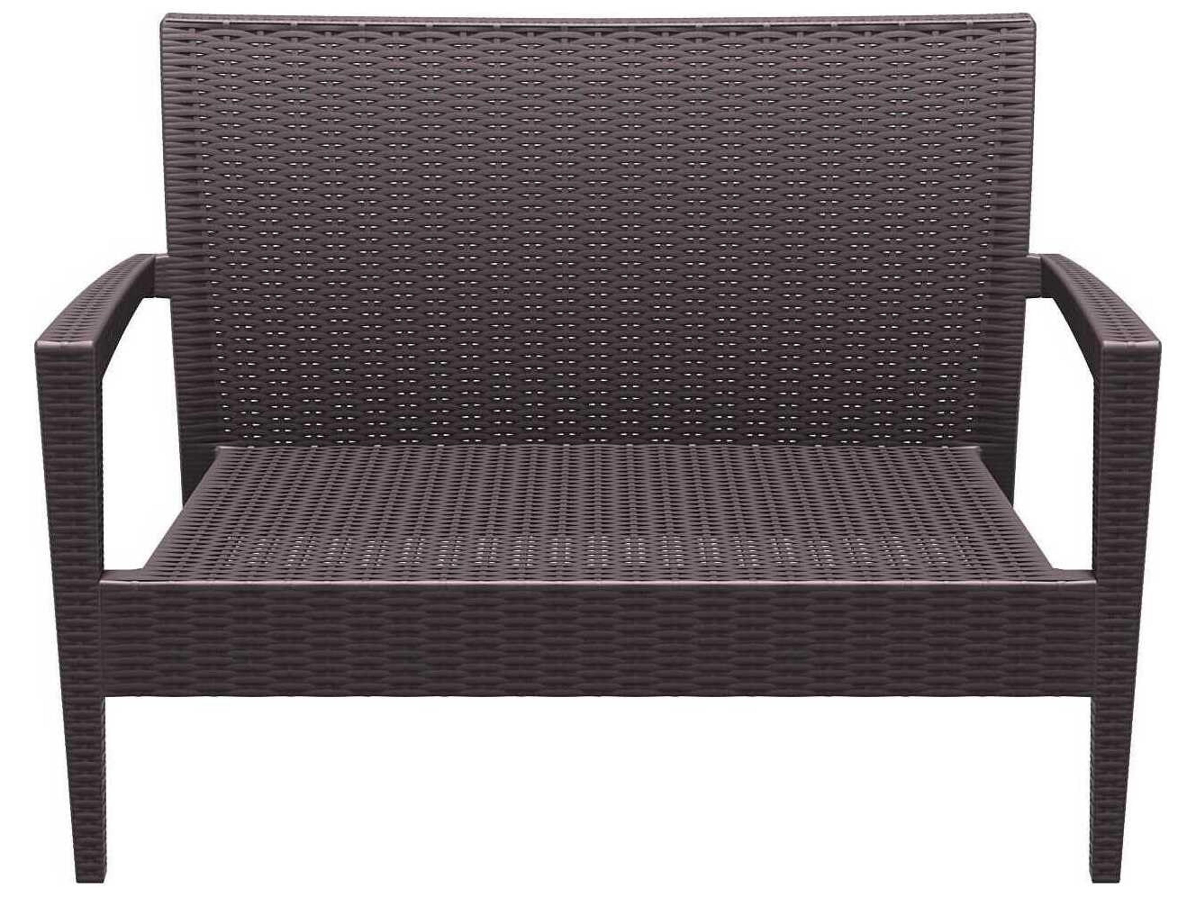 Compamia Miami Brown Resin Cushion Loveseat