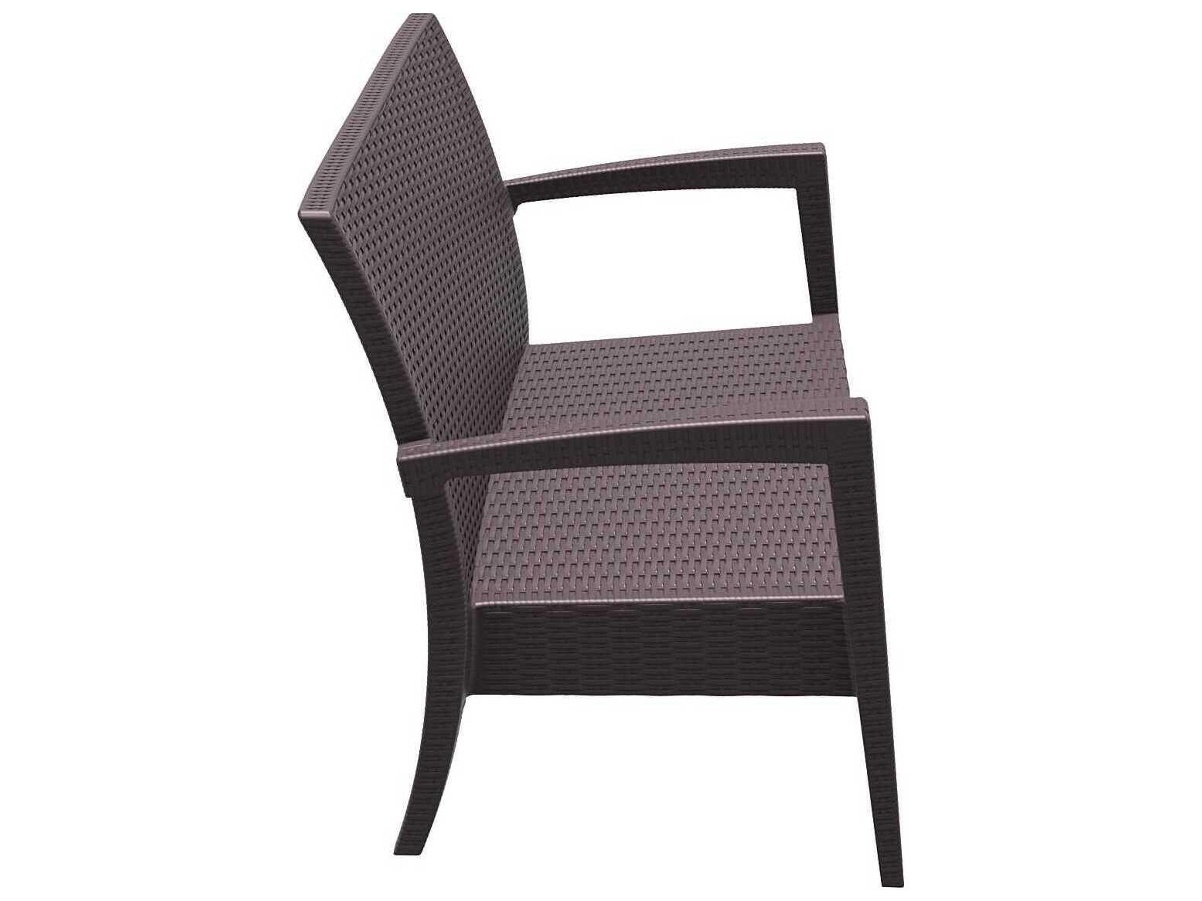 Compamia Miami Brown Resin Cushion Loveseat