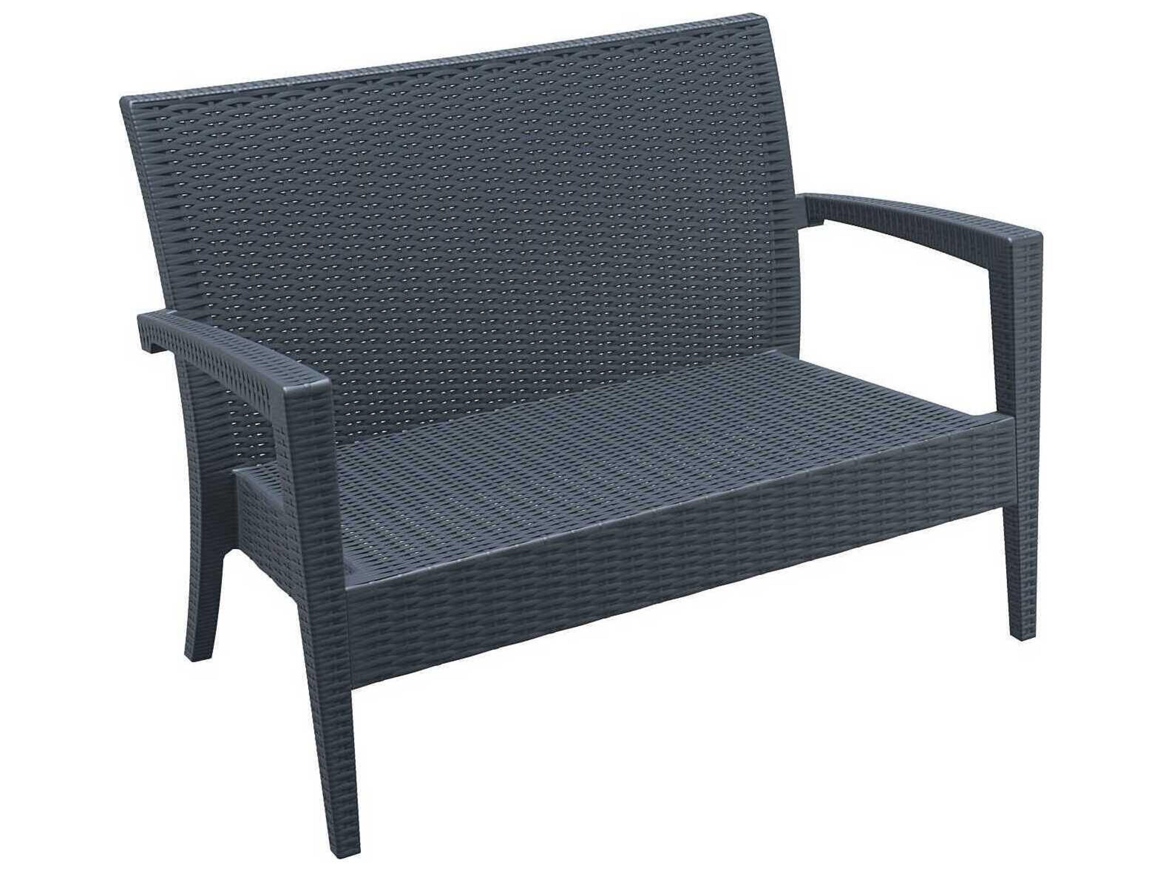 Compamia Miami Dark Gray Resin Cushion Loveseat