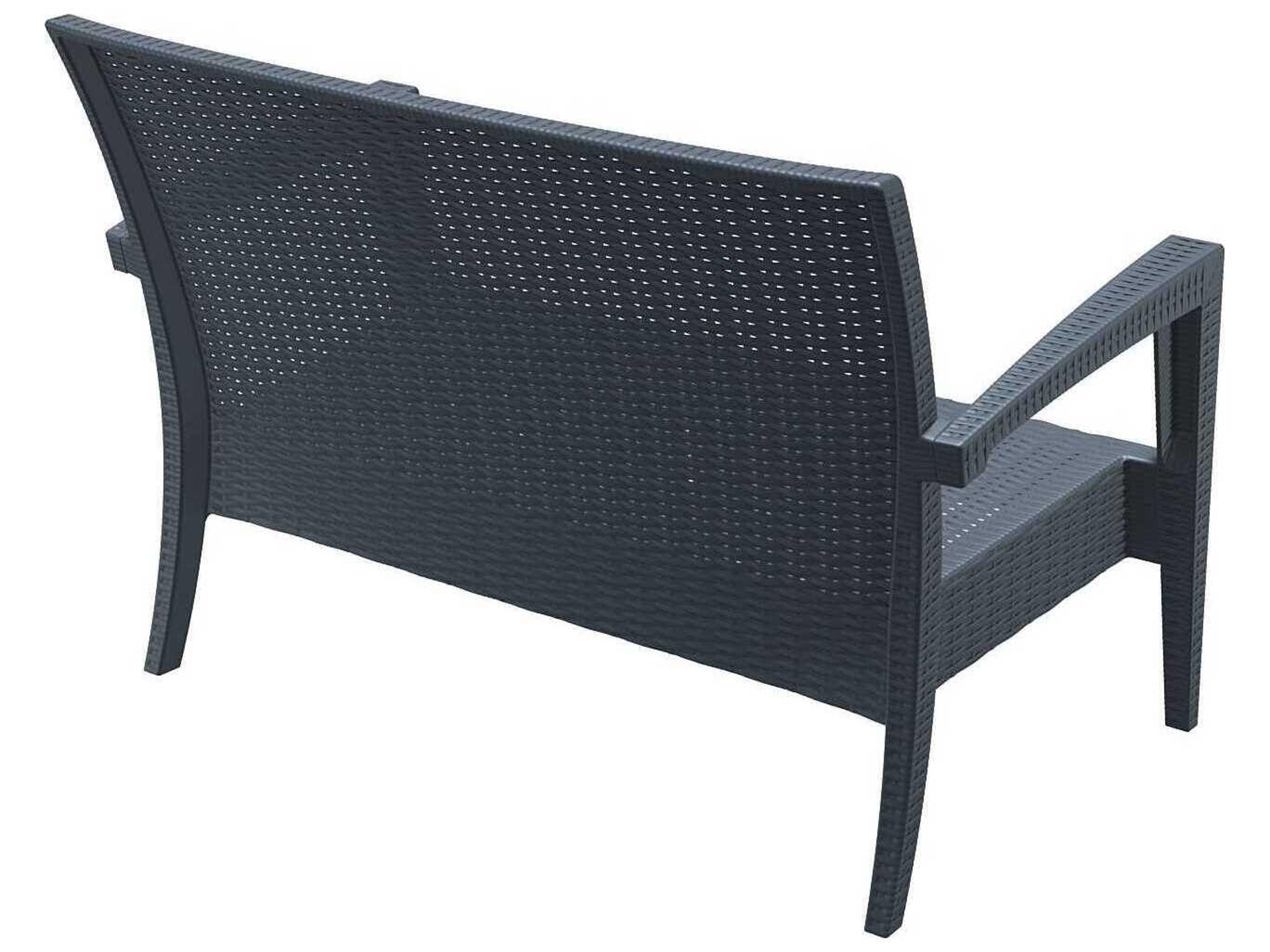 Compamia Miami Dark Gray Resin Cushion Loveseat