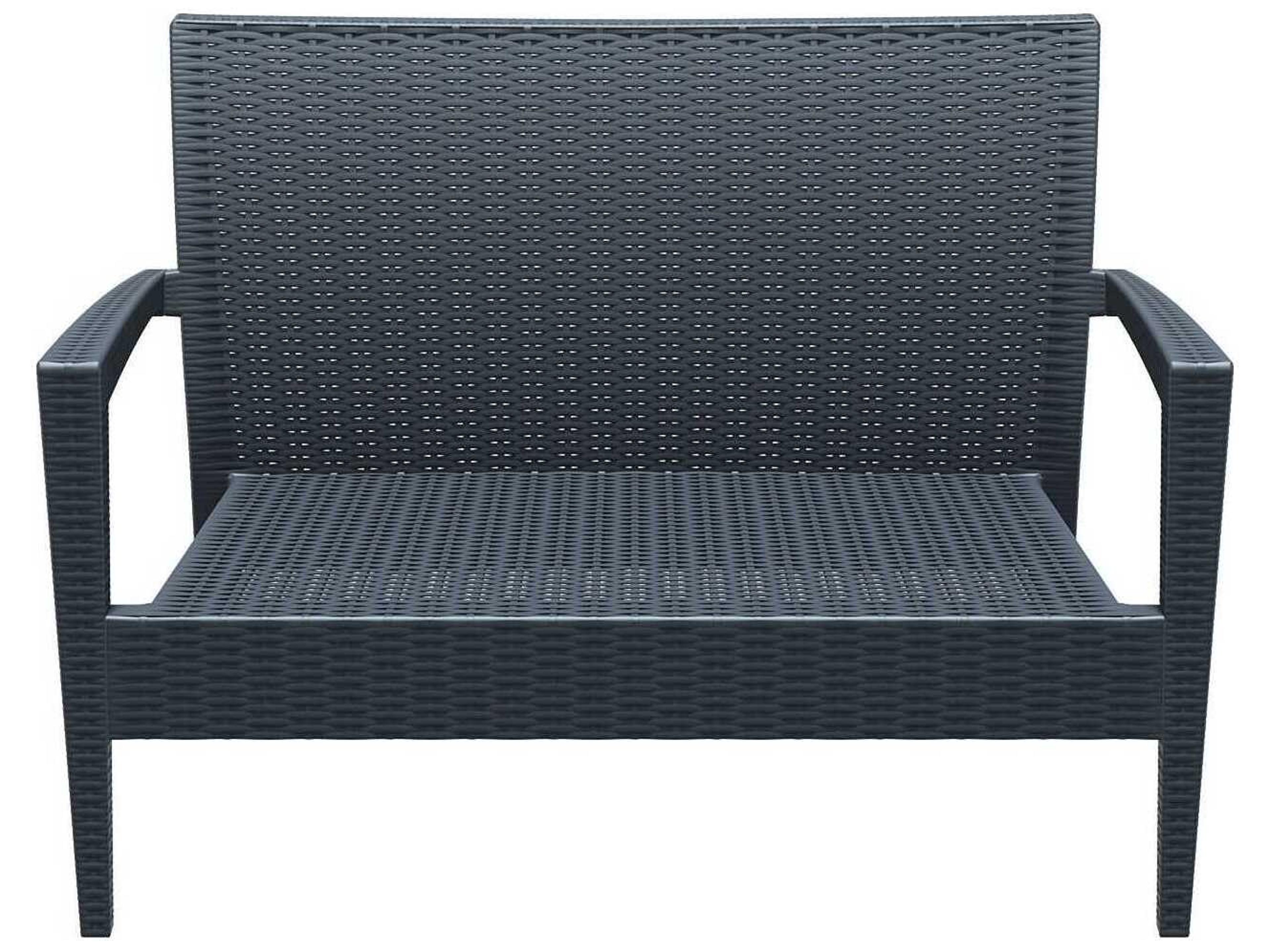 Compamia Miami Dark Gray Resin Cushion Loveseat