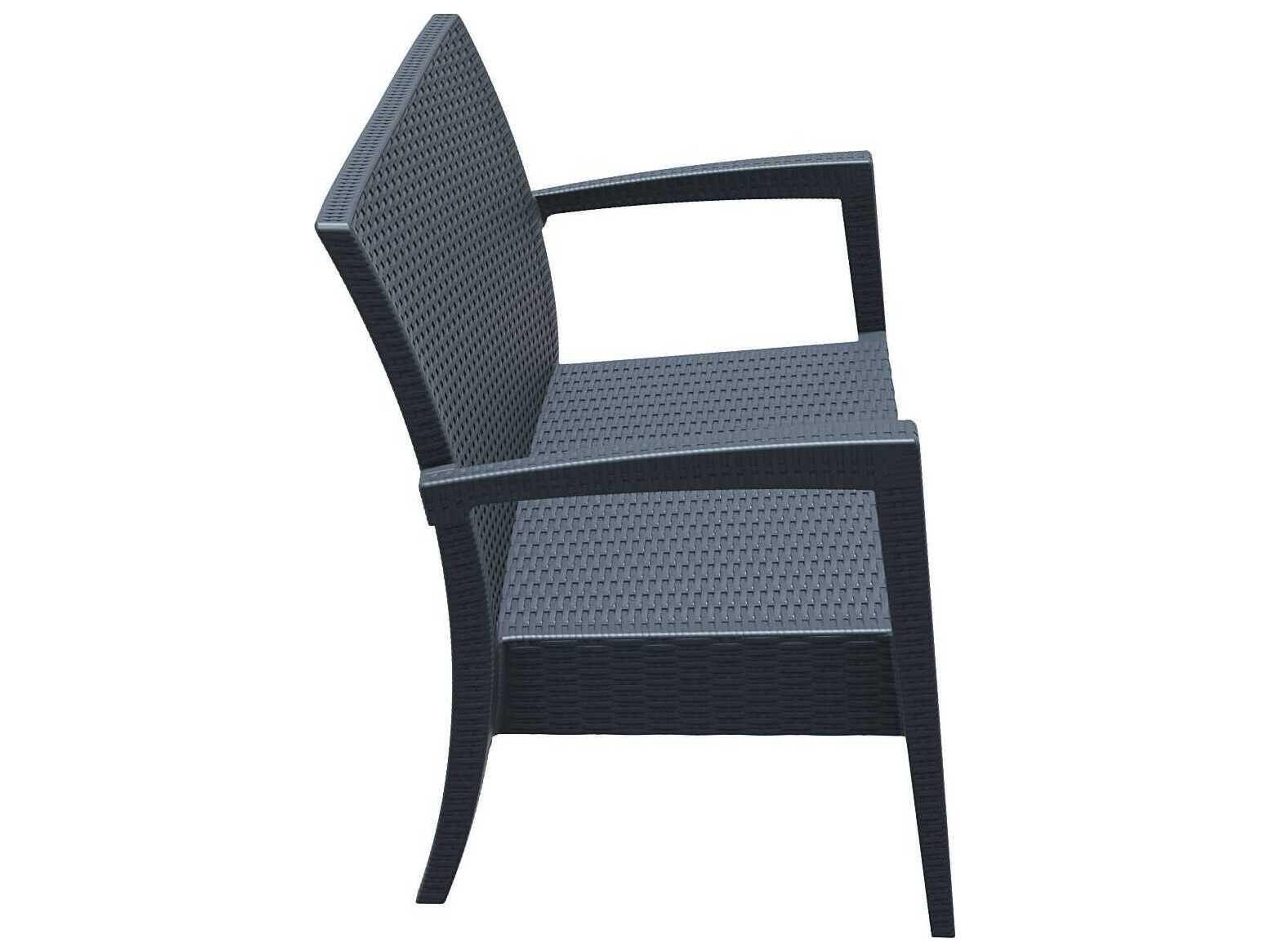 Compamia Miami Dark Gray Resin Cushion Loveseat