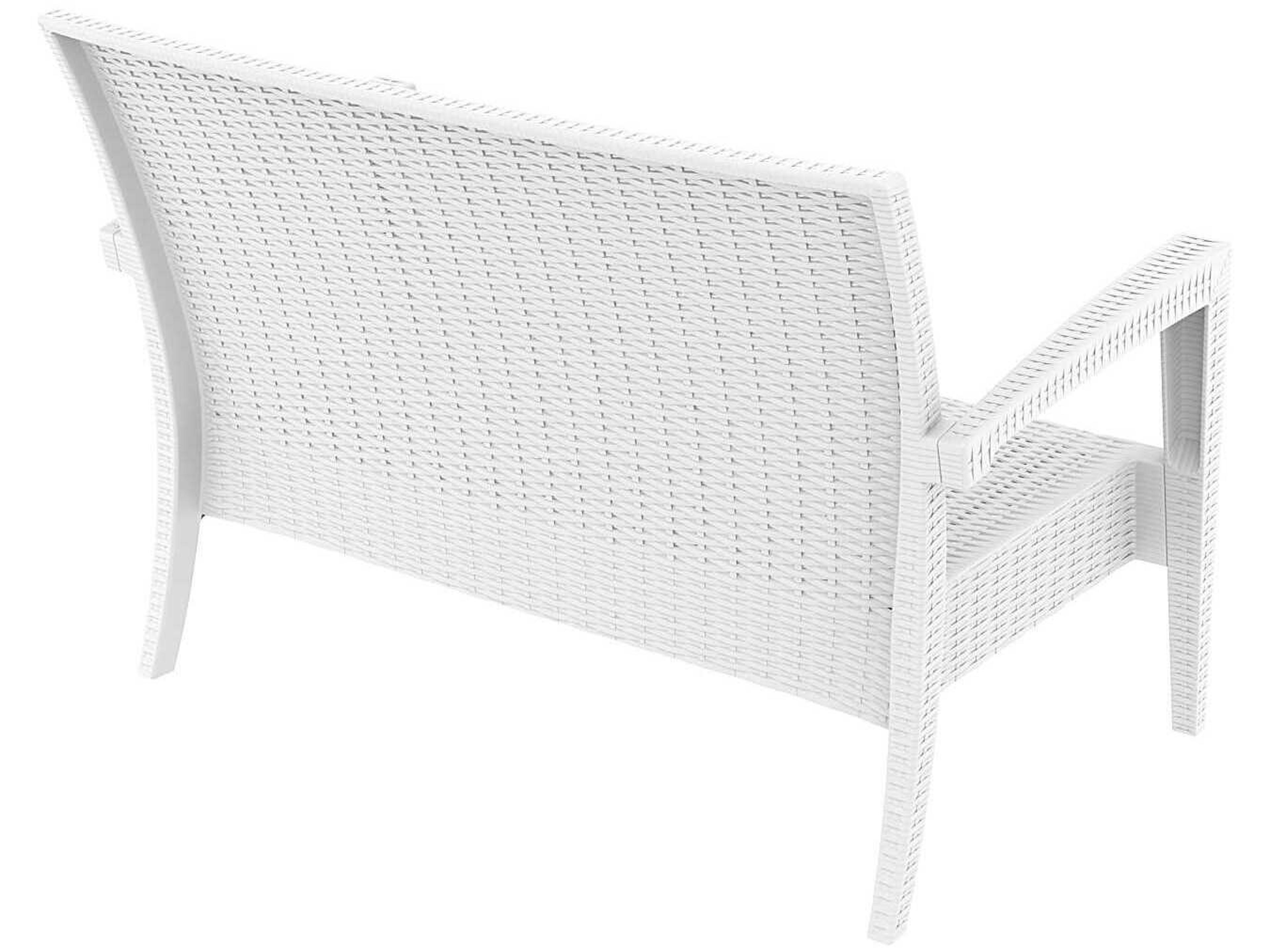 Compamia Miami White Resin Cushion Loveseat