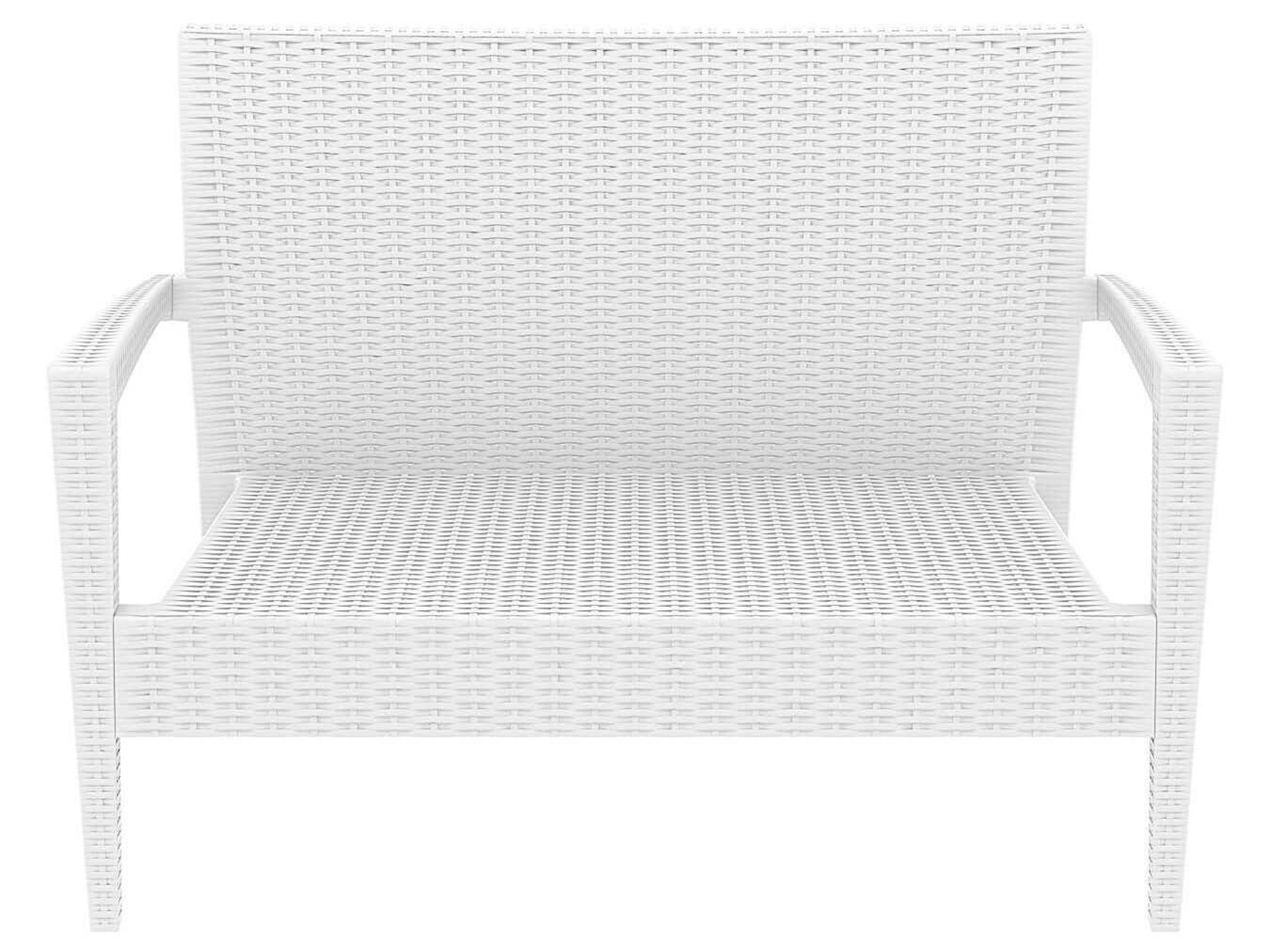 Compamia Miami White Resin Cushion Loveseat