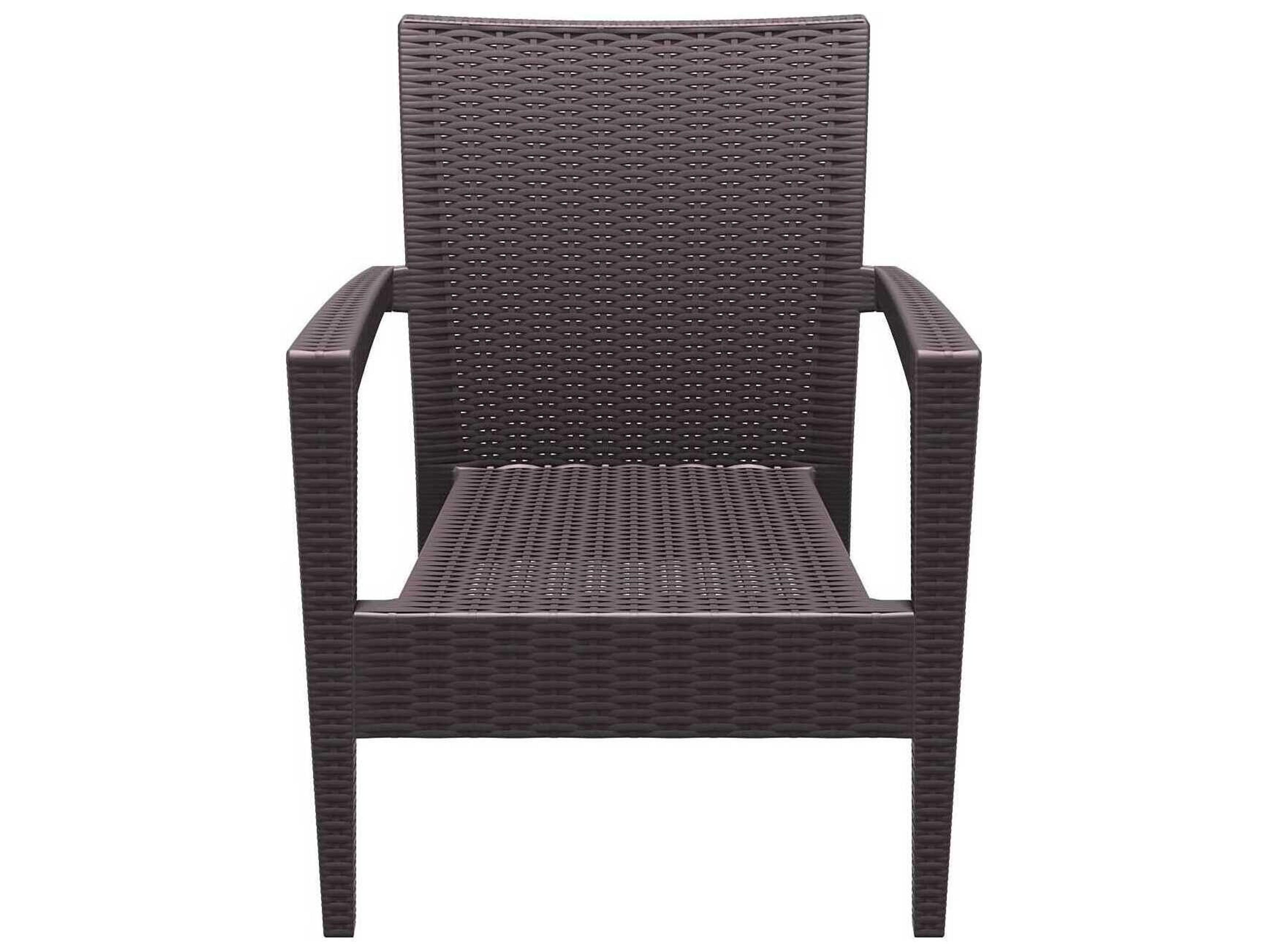 Compamia Miami Brown Resin Cushion Lounge Chair