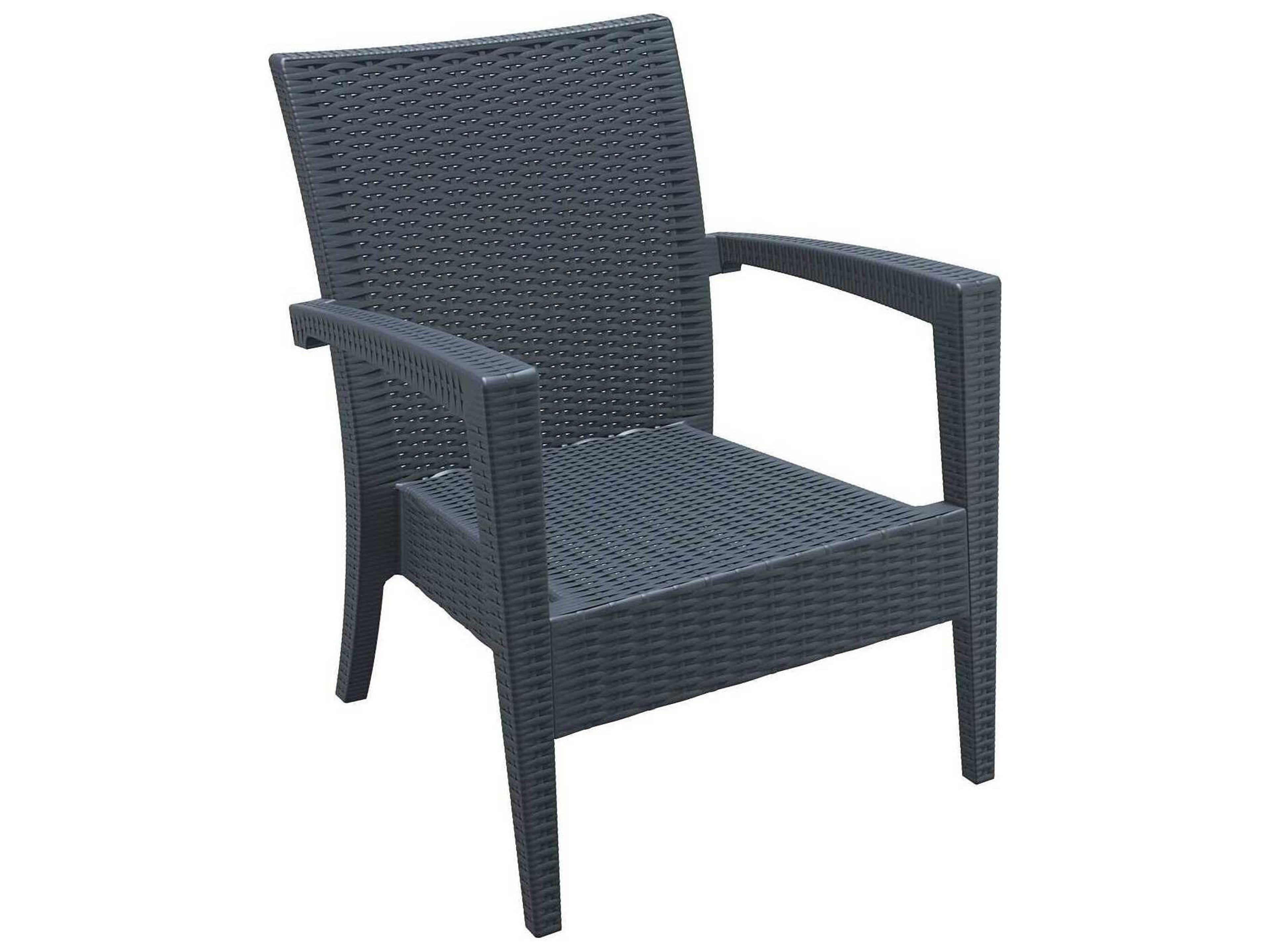 Compamia Miami Dark Gray Resin Cushion Lounge Chair