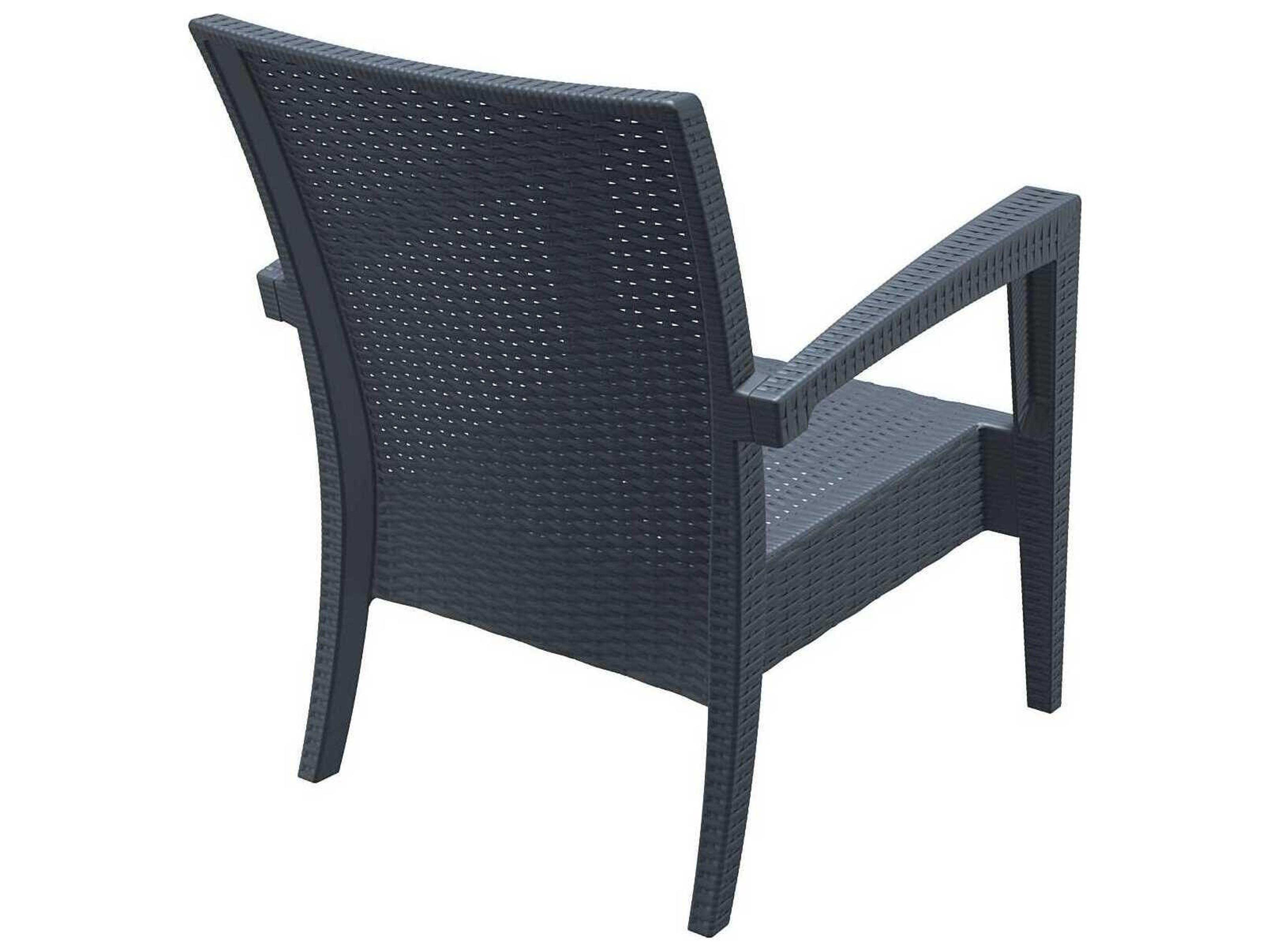 Compamia Miami Dark Gray Resin Cushion Lounge Chair