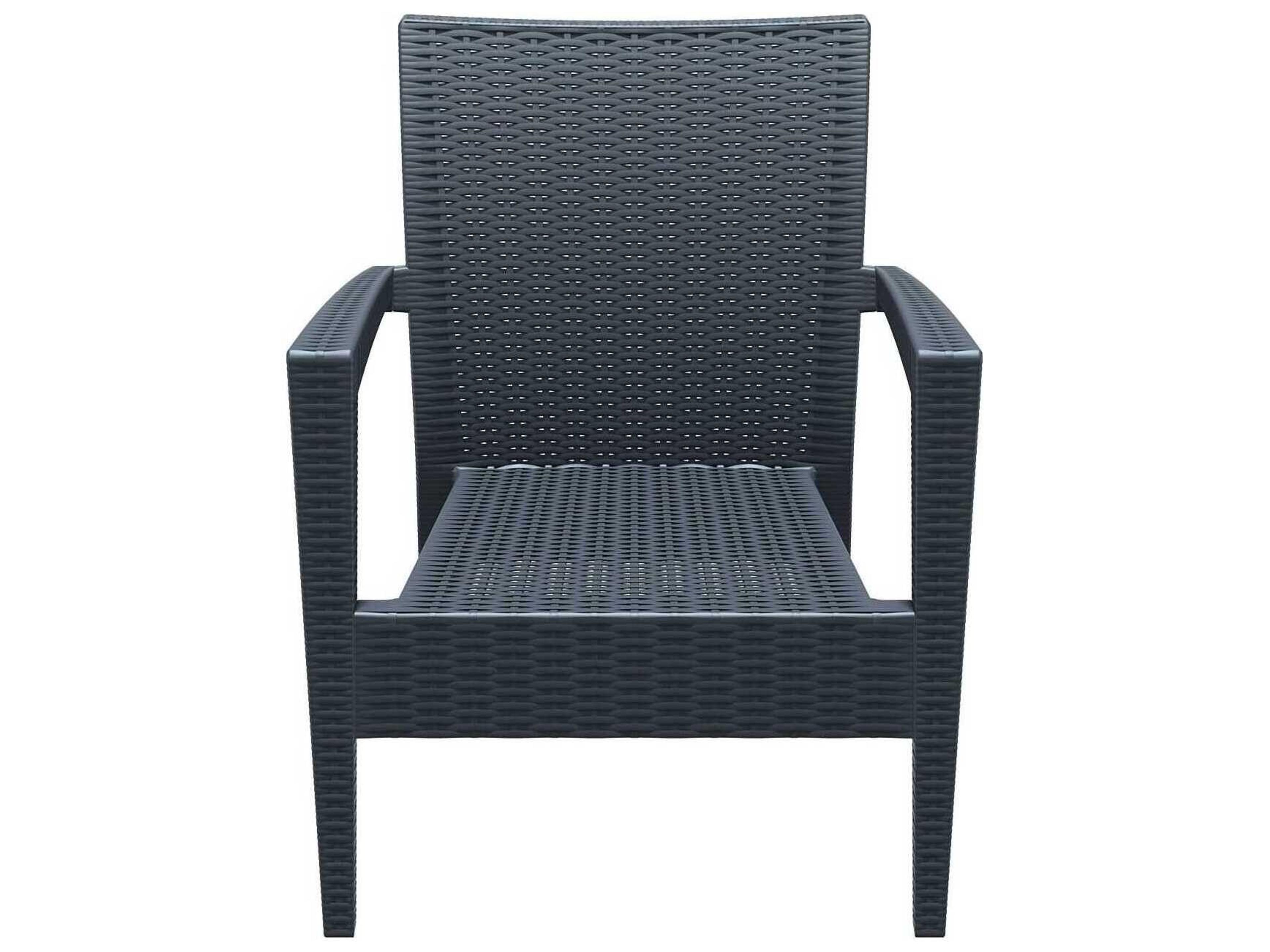 Compamia Miami Dark Gray Resin Cushion Lounge Chair