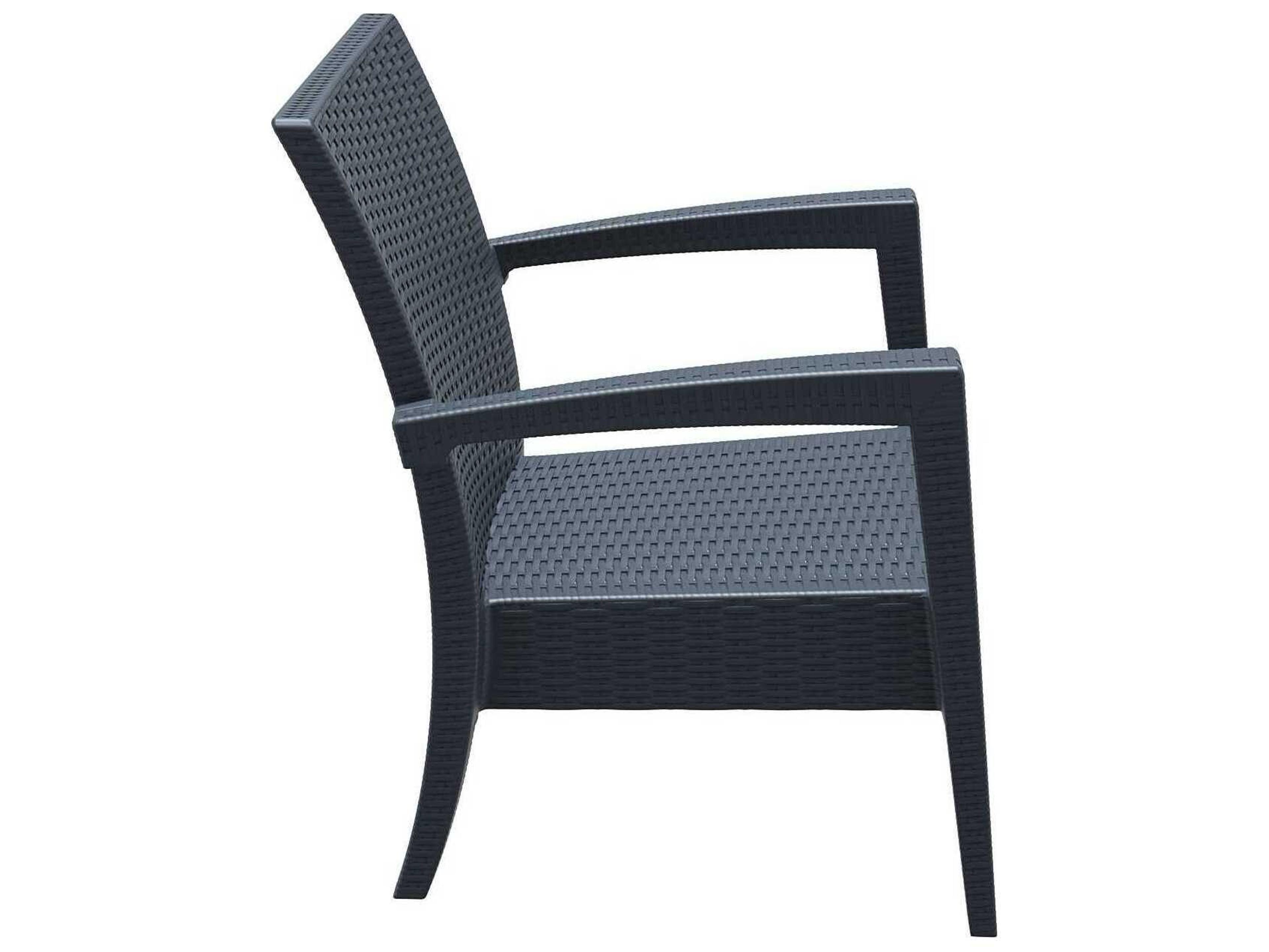 Compamia Miami Dark Gray Resin Cushion Lounge Chair