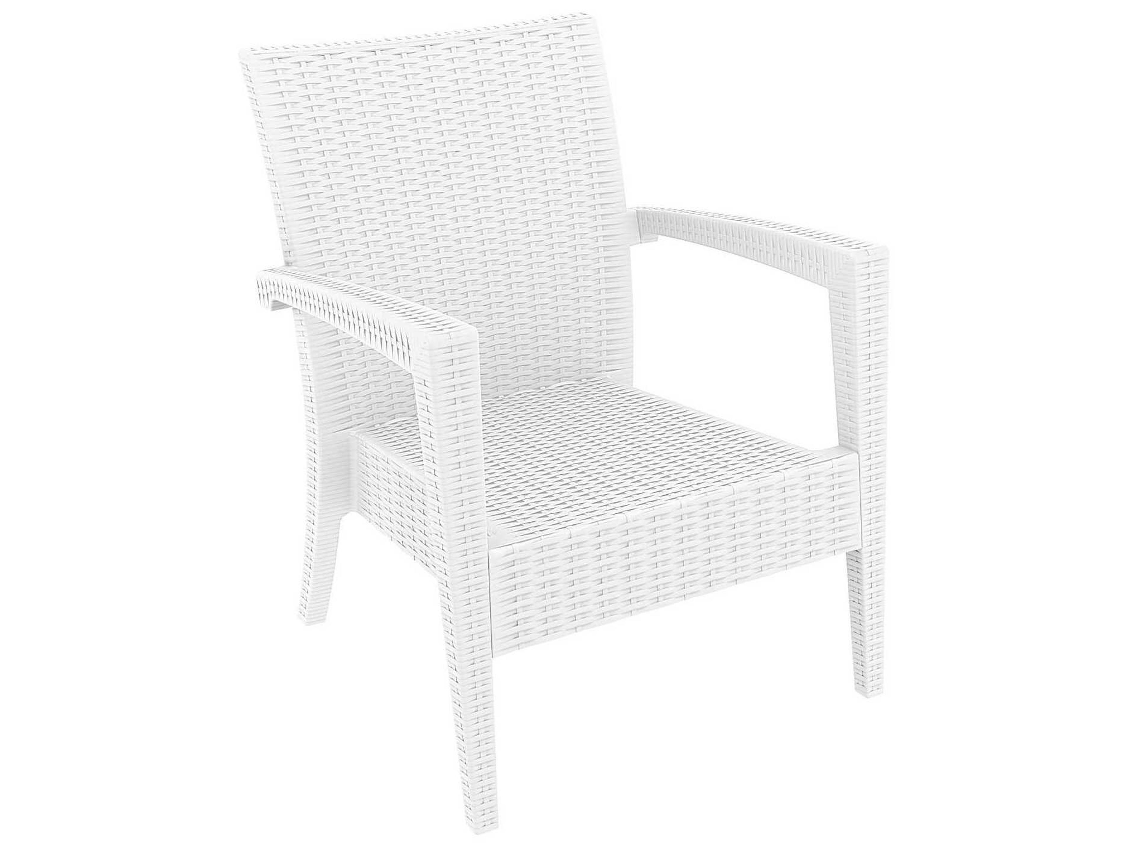 Compamia Miami White Resin Cushion Lounge Chair