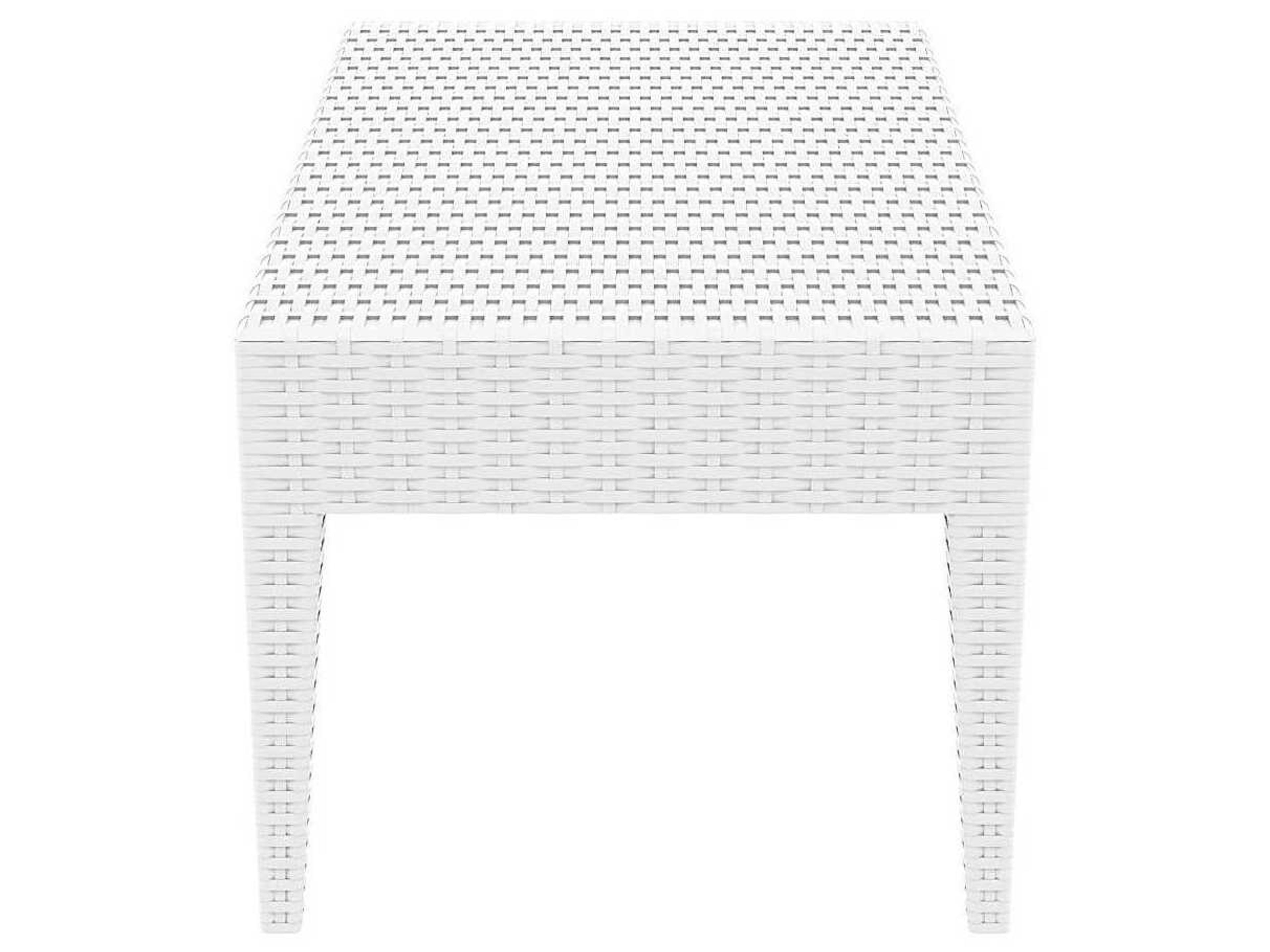 Compamia Miami White Resin Rectangular Coffee Table