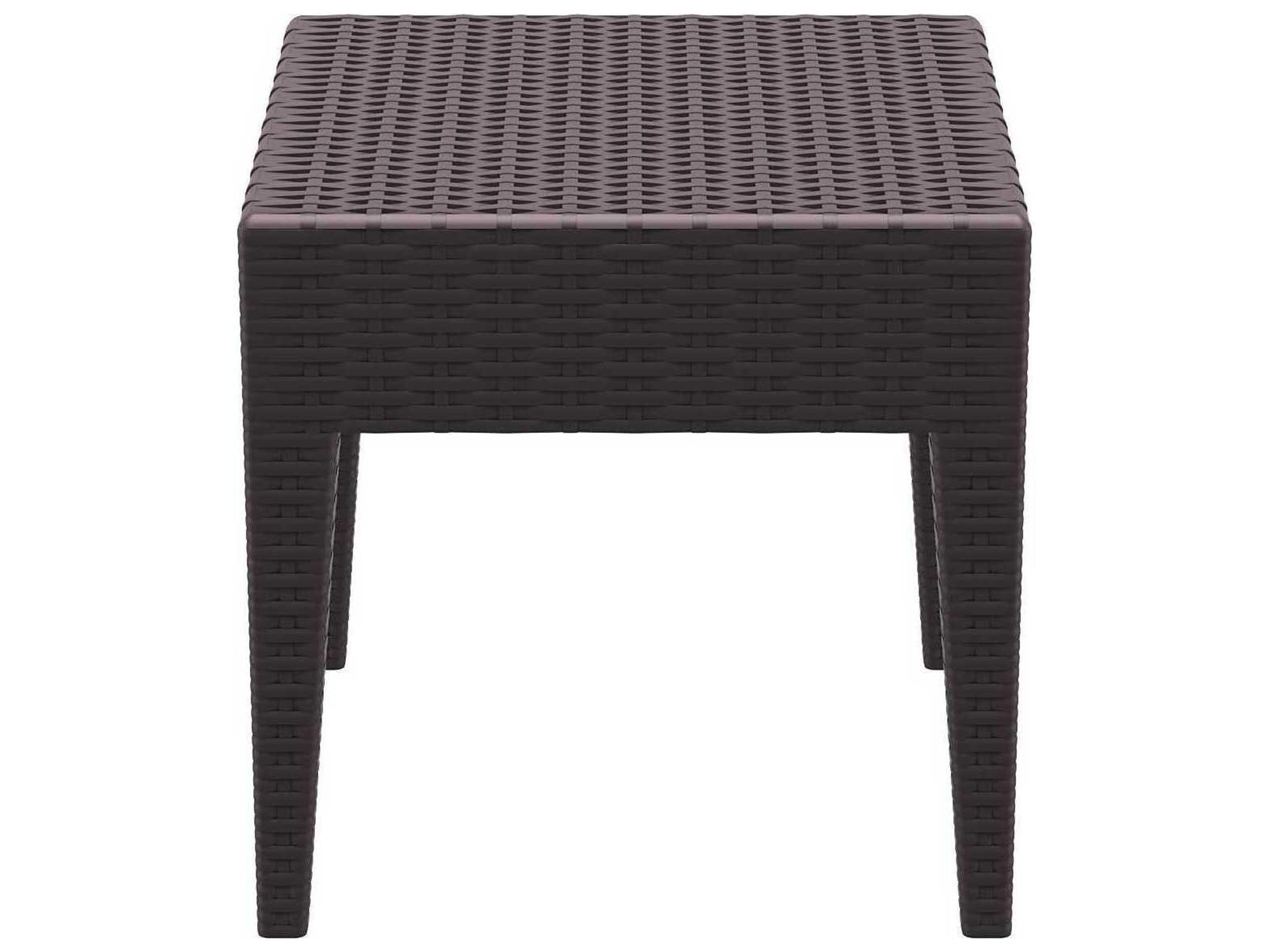 Compamia Miami Brown Resin Square End Table