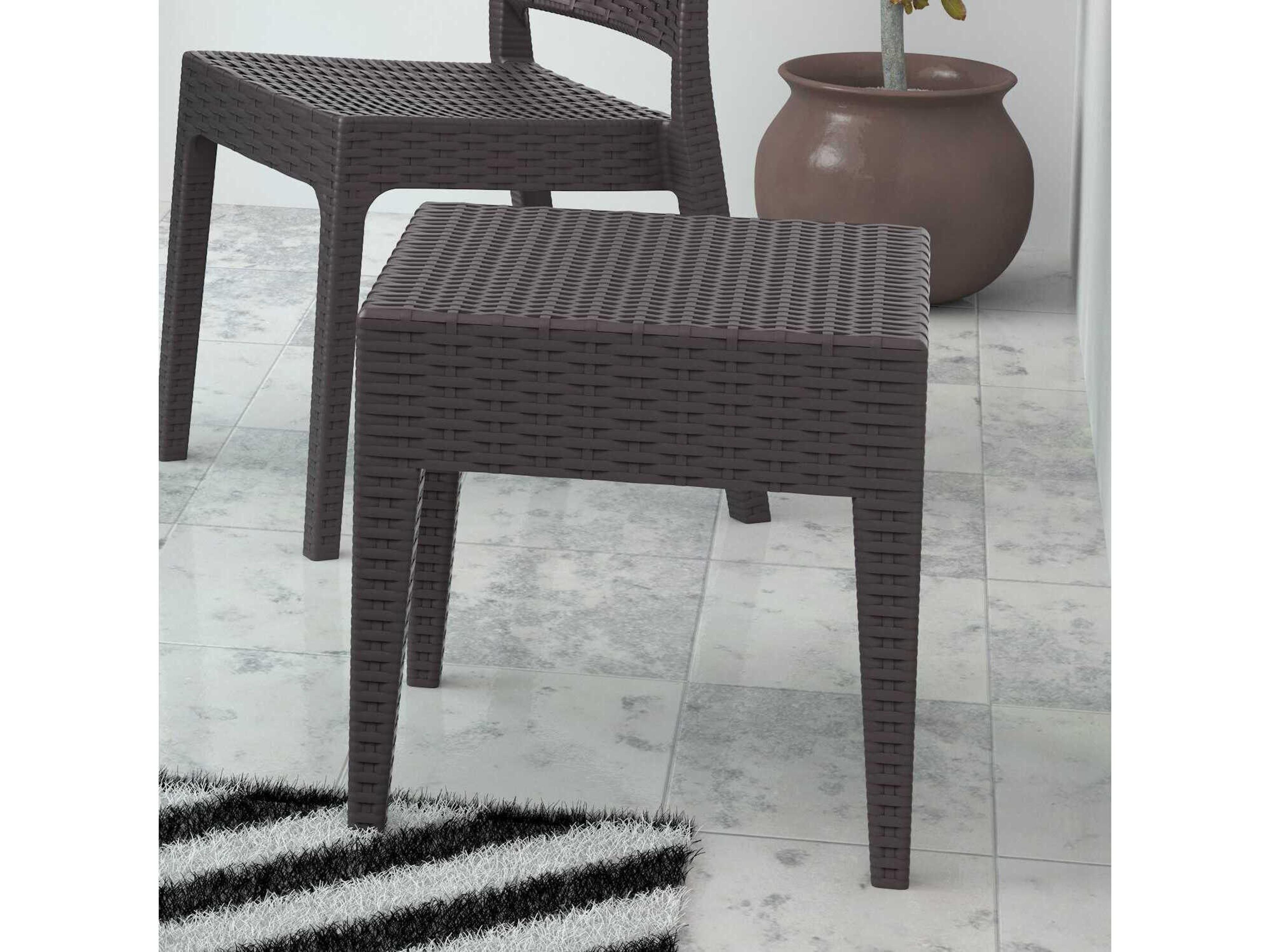 Compamia Miami Brown Resin Square End Table