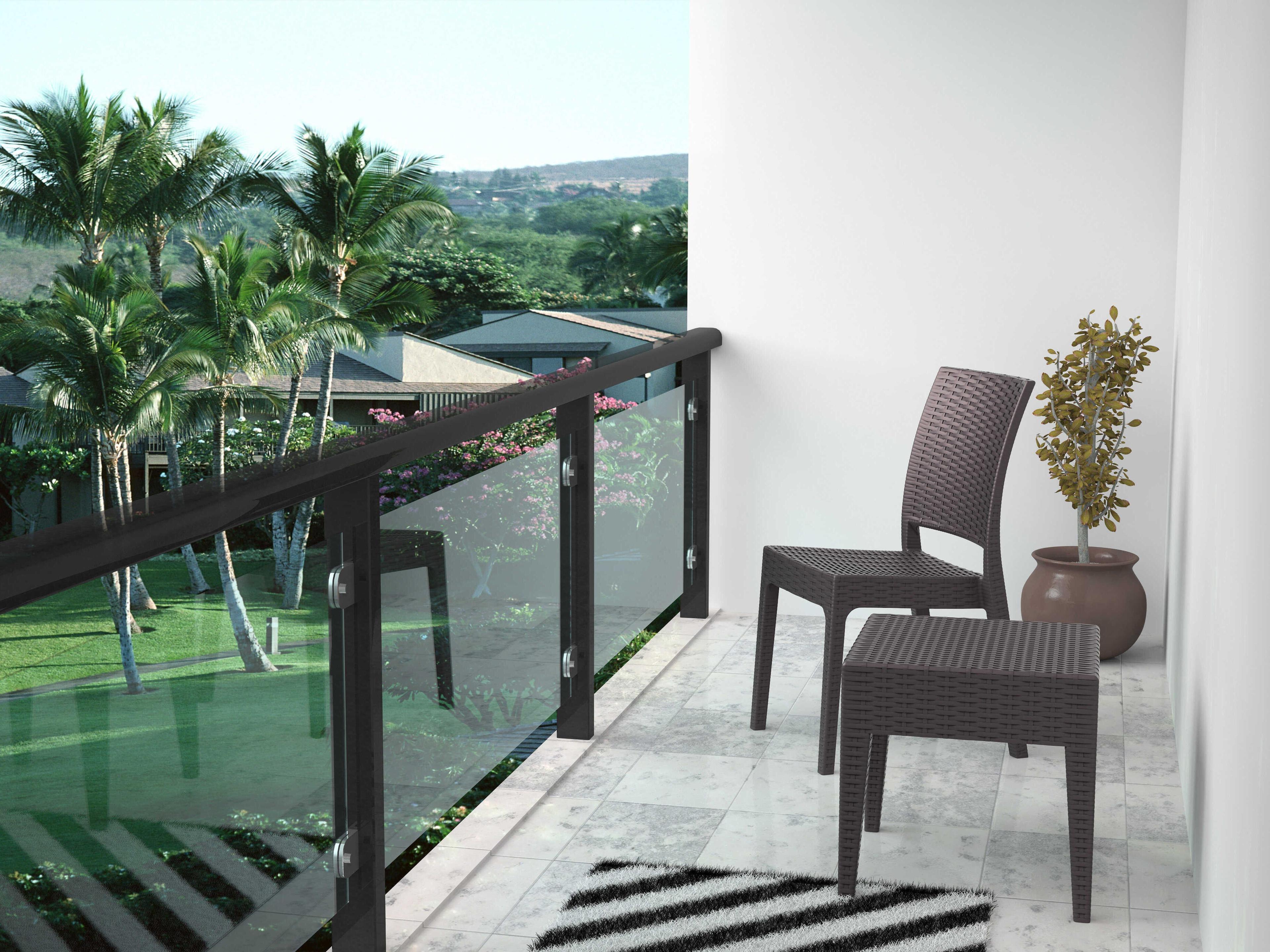 Compamia Miami Brown Resin Square End Table