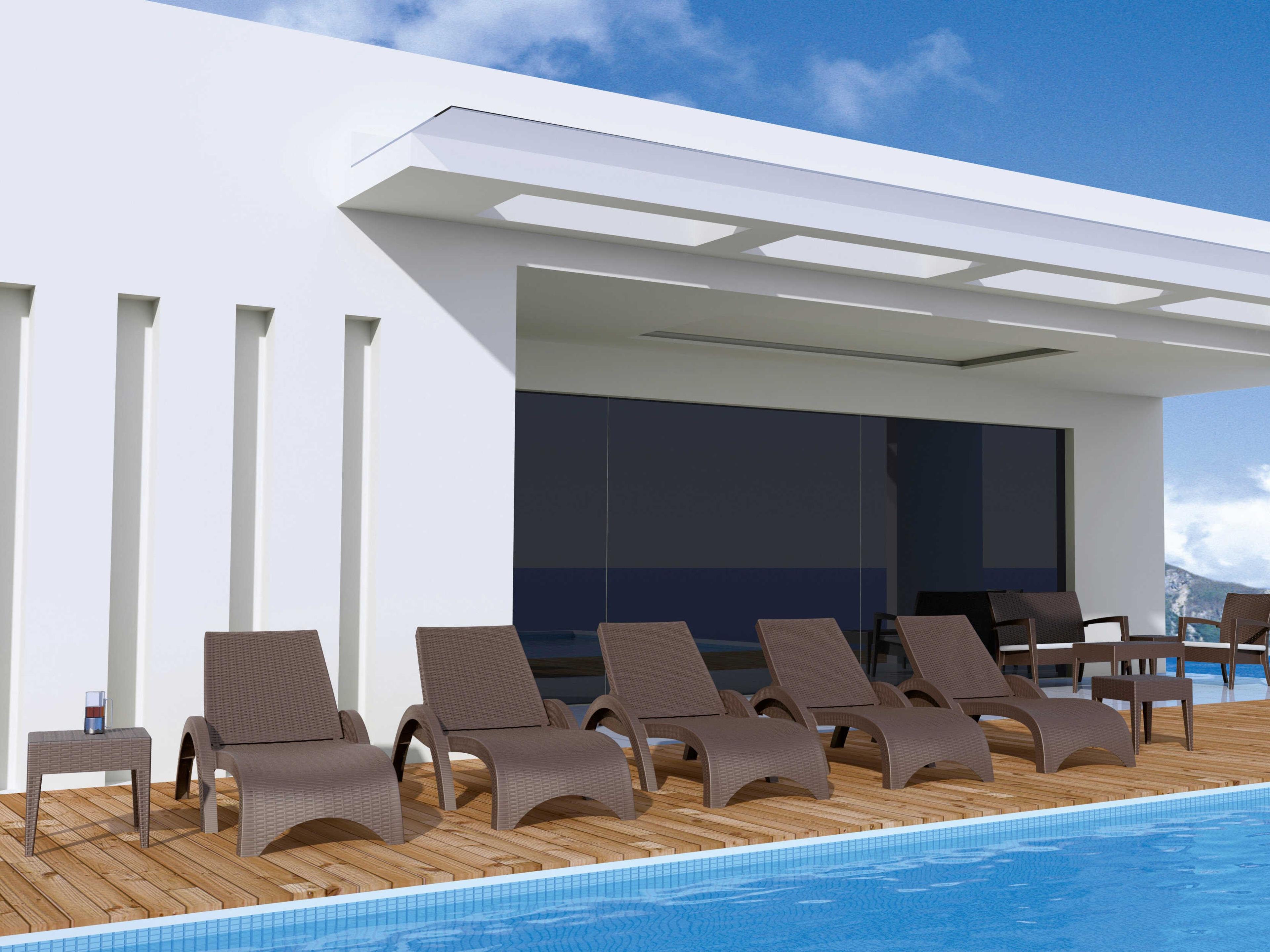 Compamia Miami Brown Resin Square End Table