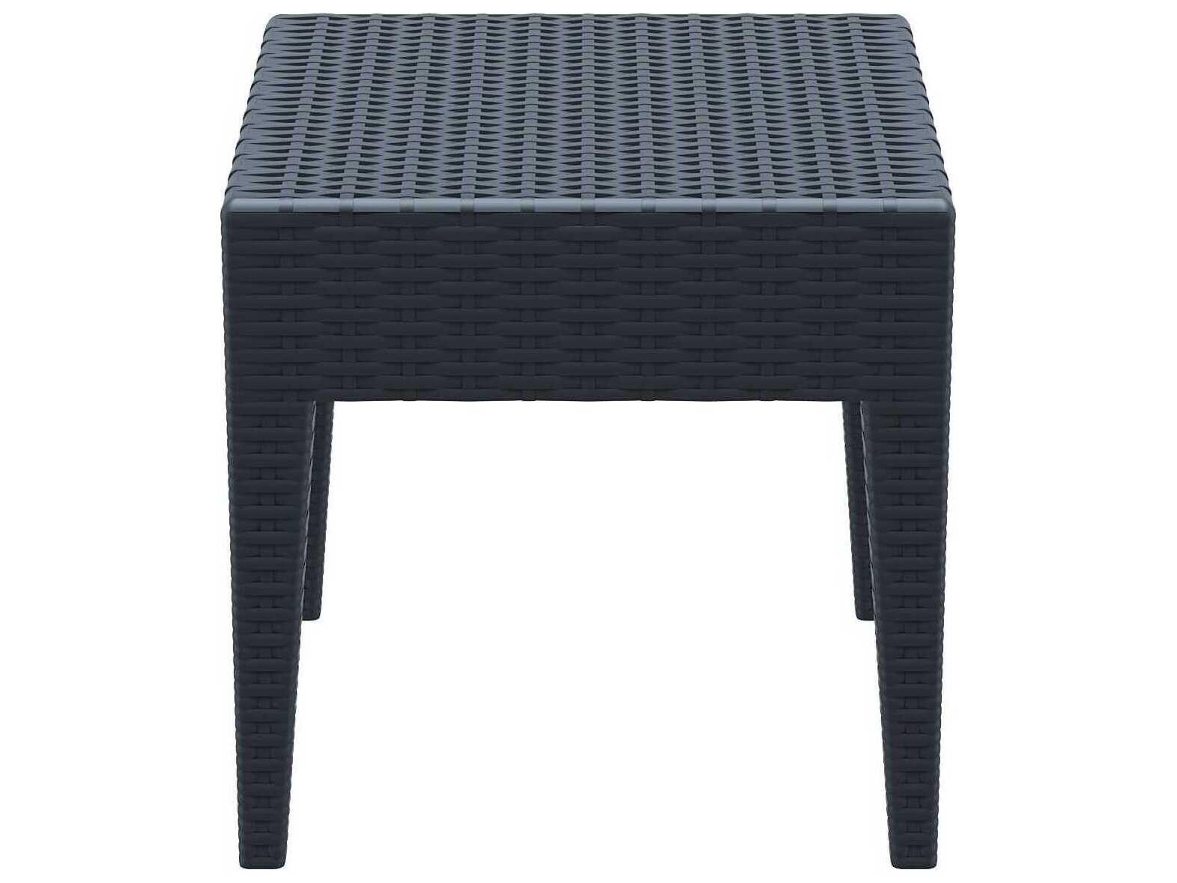 Compamia Miami Dark Gray Resin Square End Table