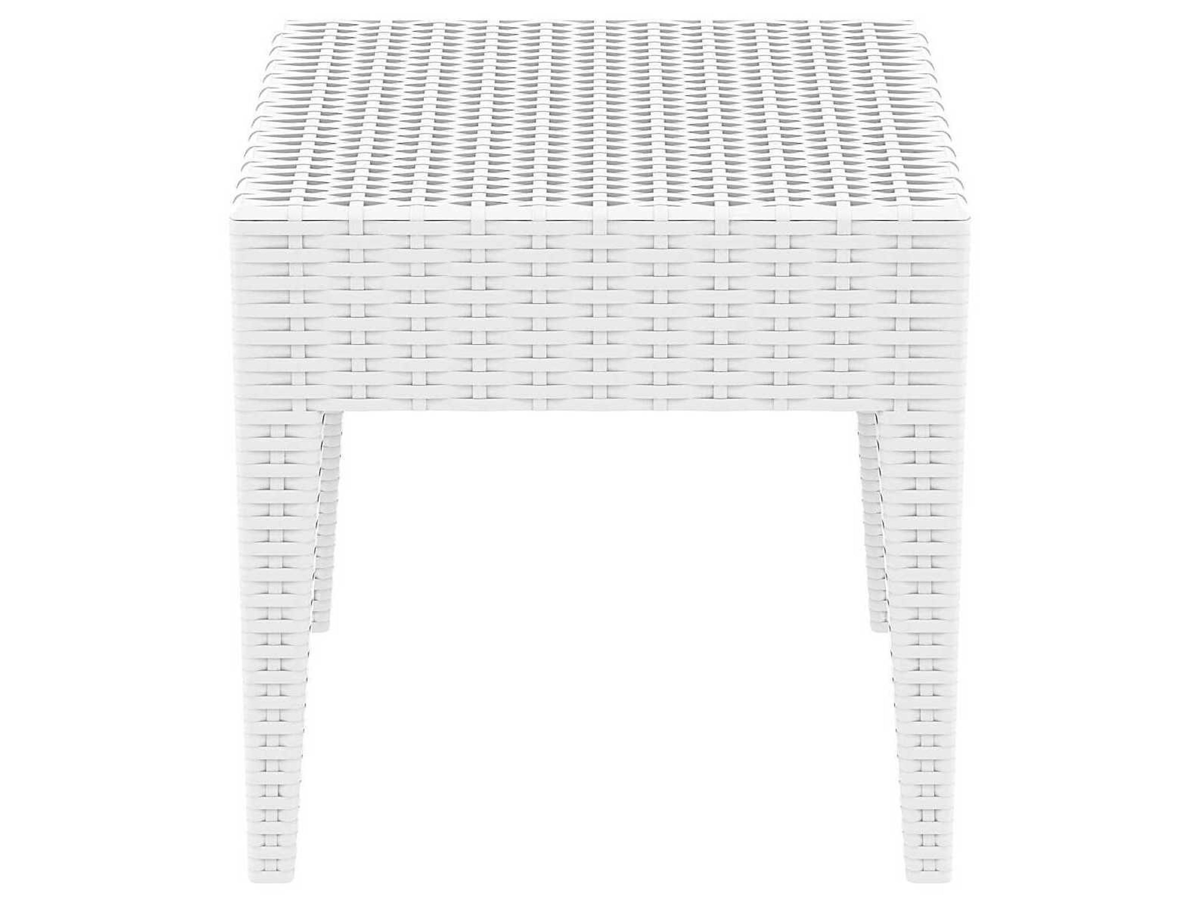 Compamia Miami White Resin Square End Table