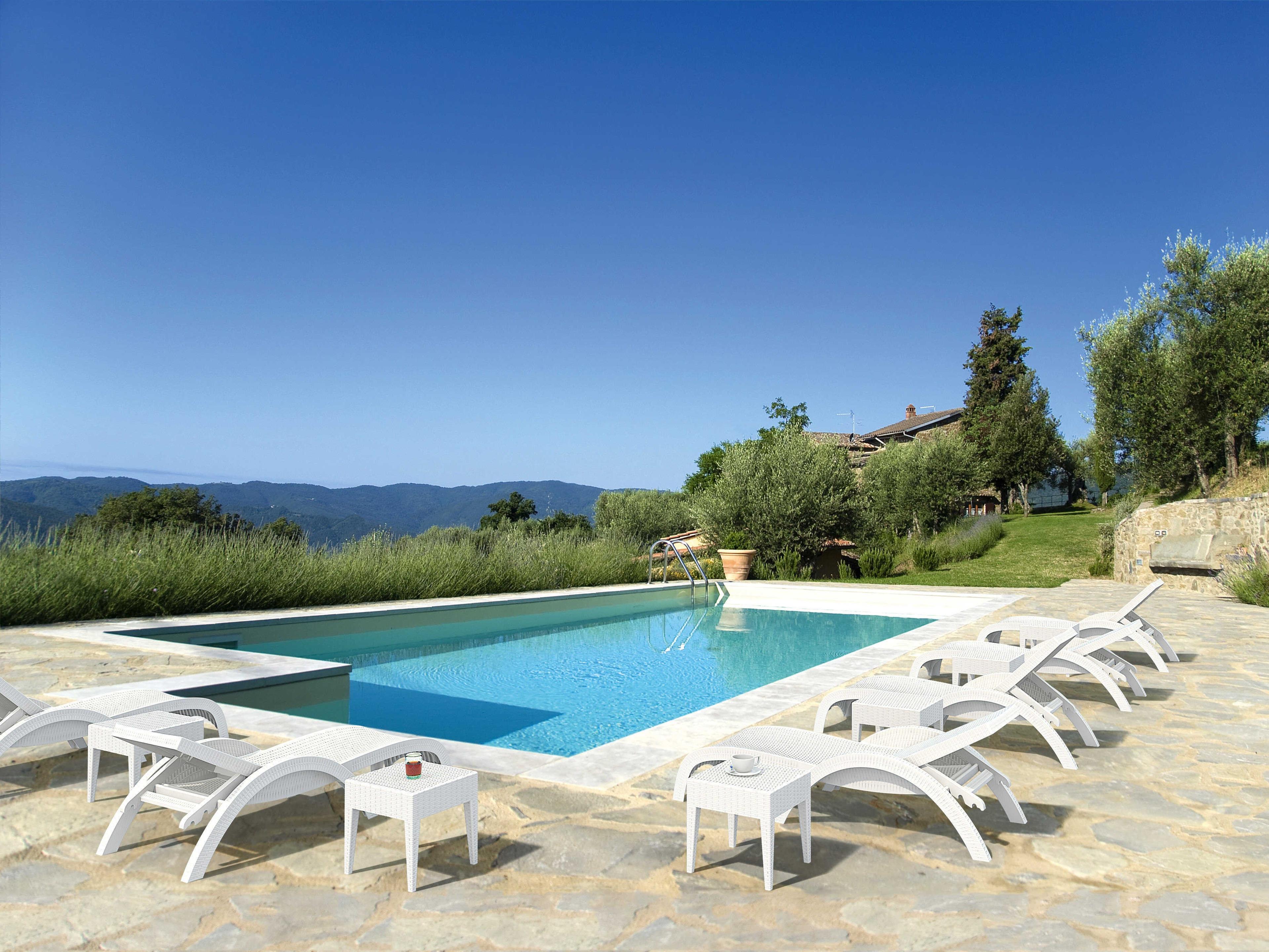 Compamia Miami White Resin Chaise Lounge