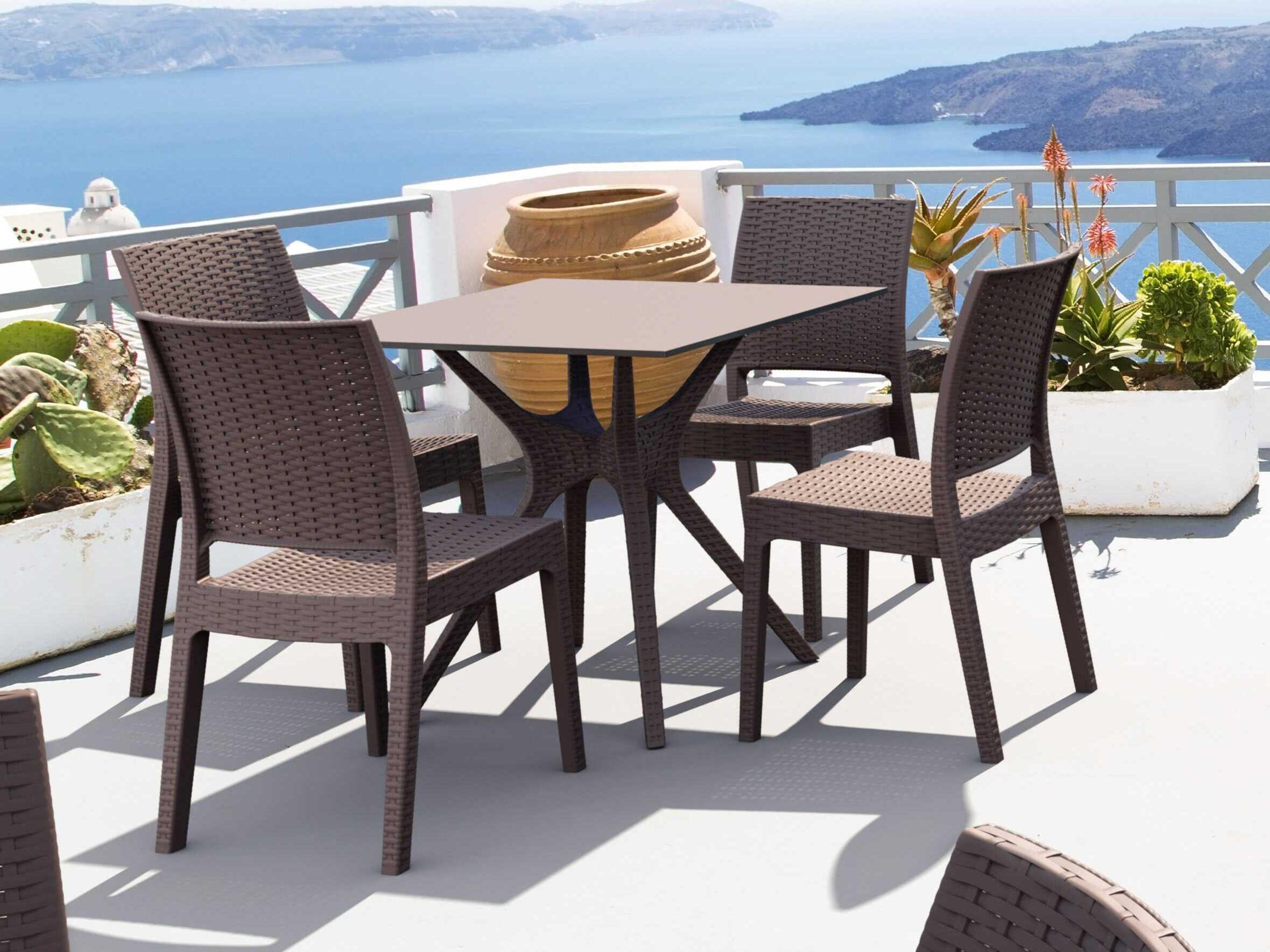 Compamia Ibiza Brown Resin Dining Set