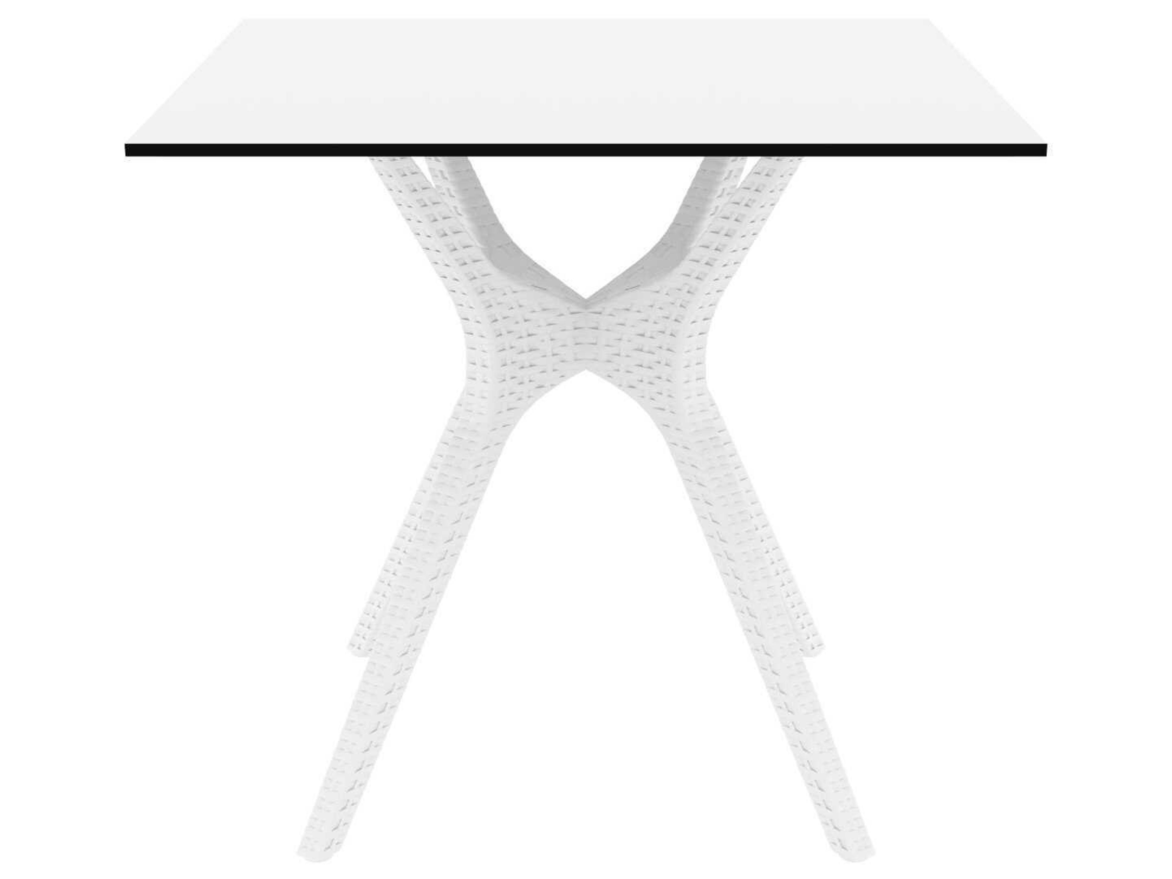 Compamia Ibiza White Resin Square Dining Table