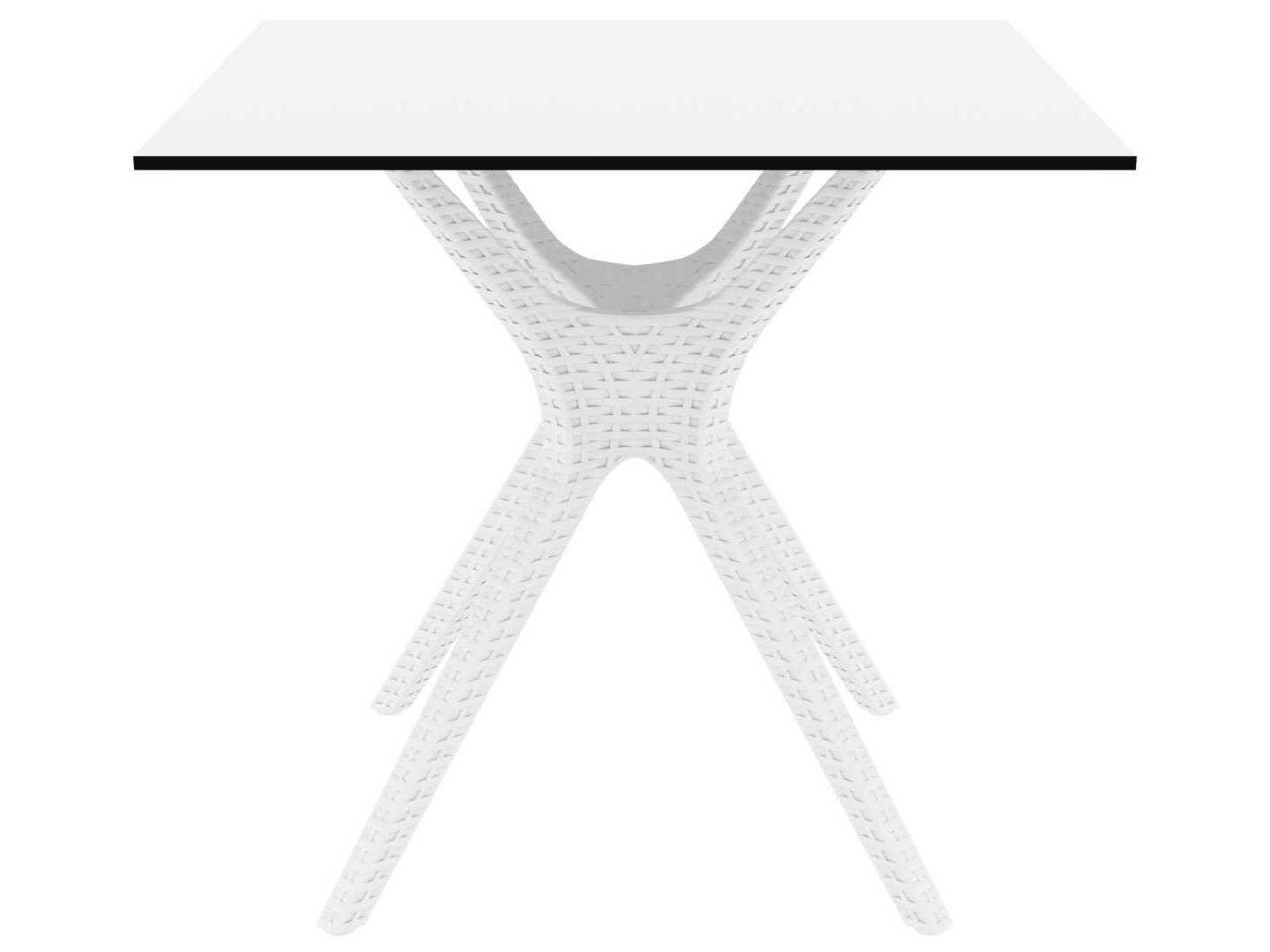 Compamia Ibiza White Resin Square Dining Table