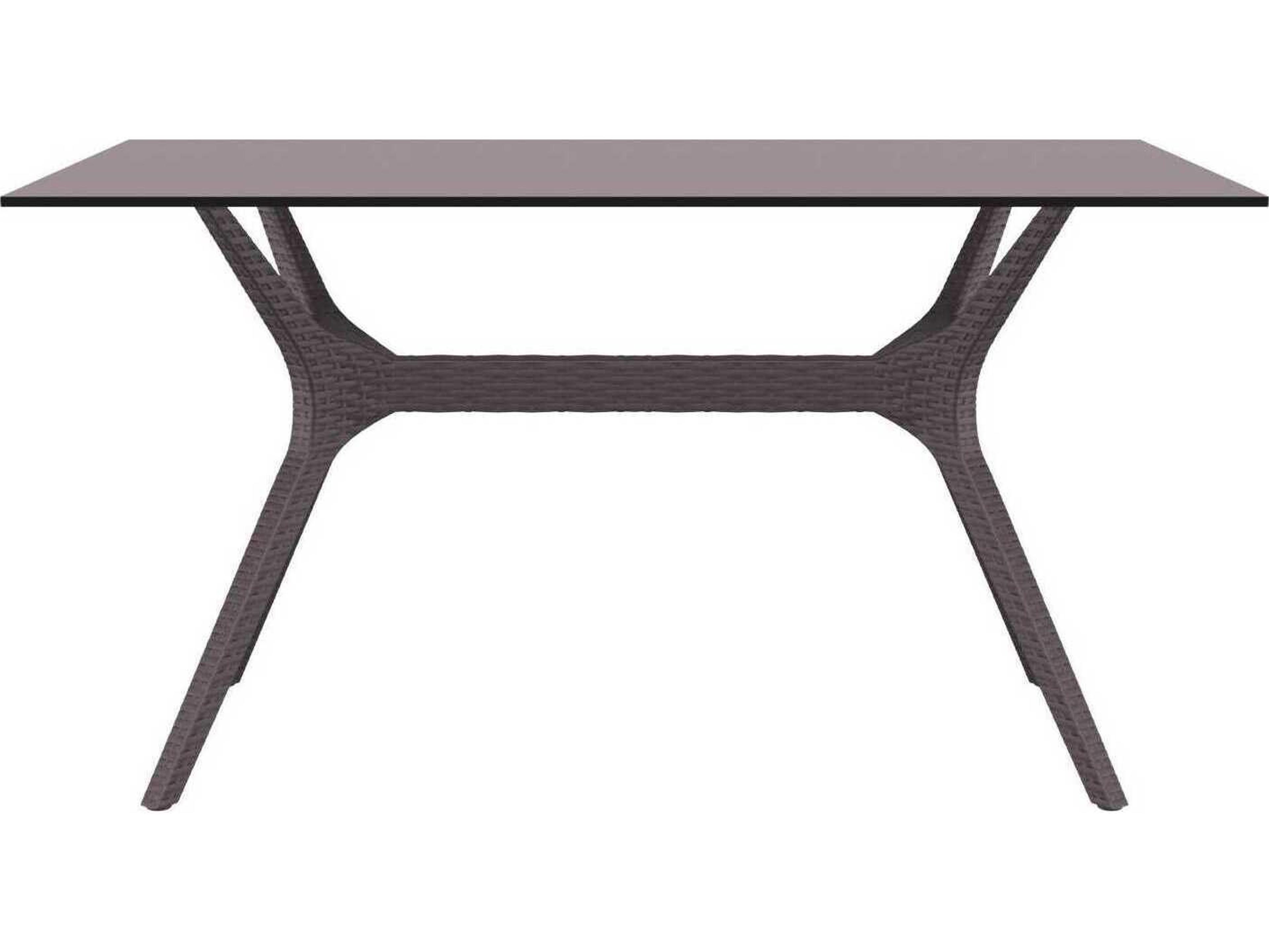 Compamia Ibiza Brown Resin Rectangular Dining Table