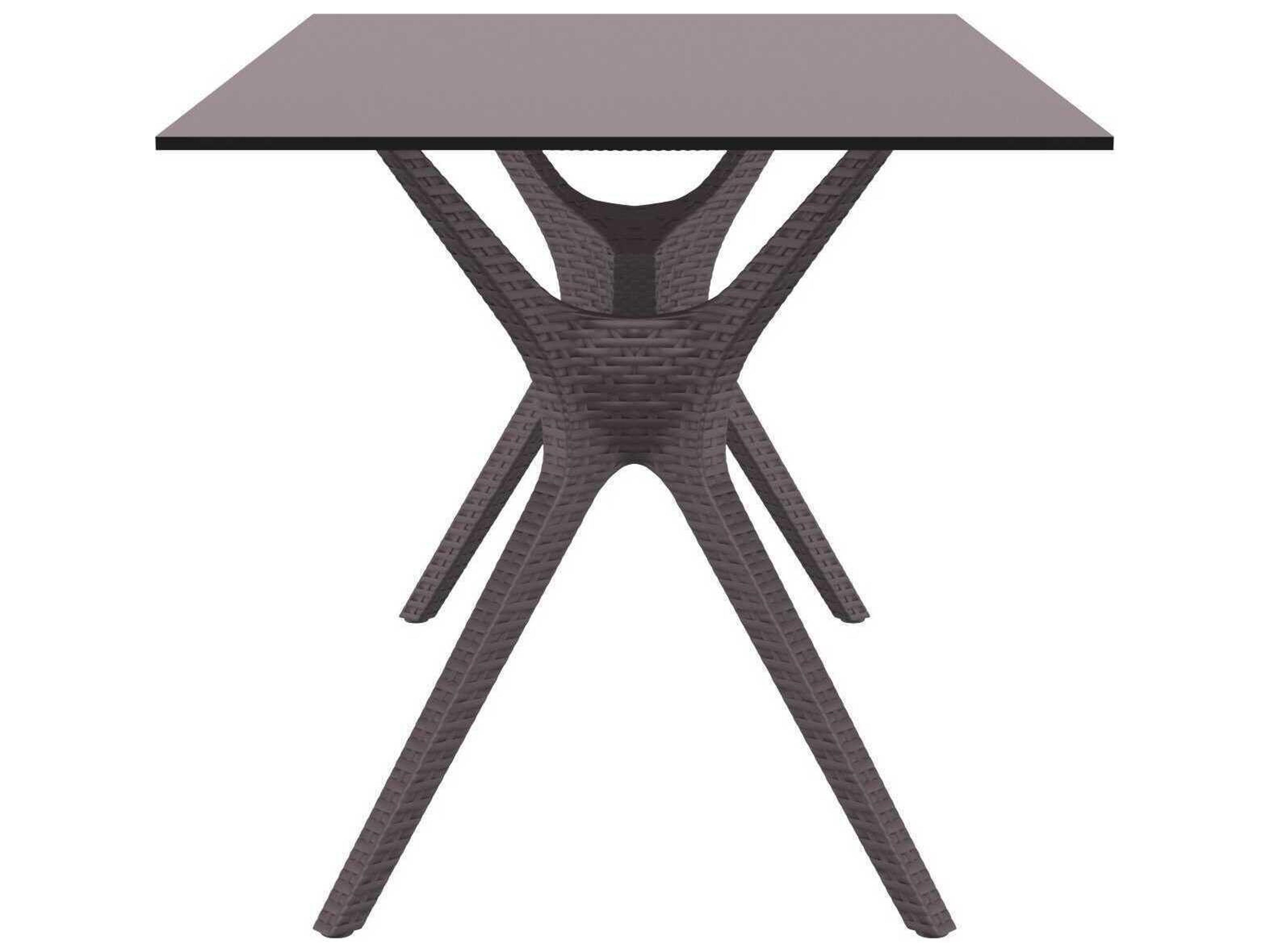 Compamia Ibiza Brown Resin Rectangular Dining Table