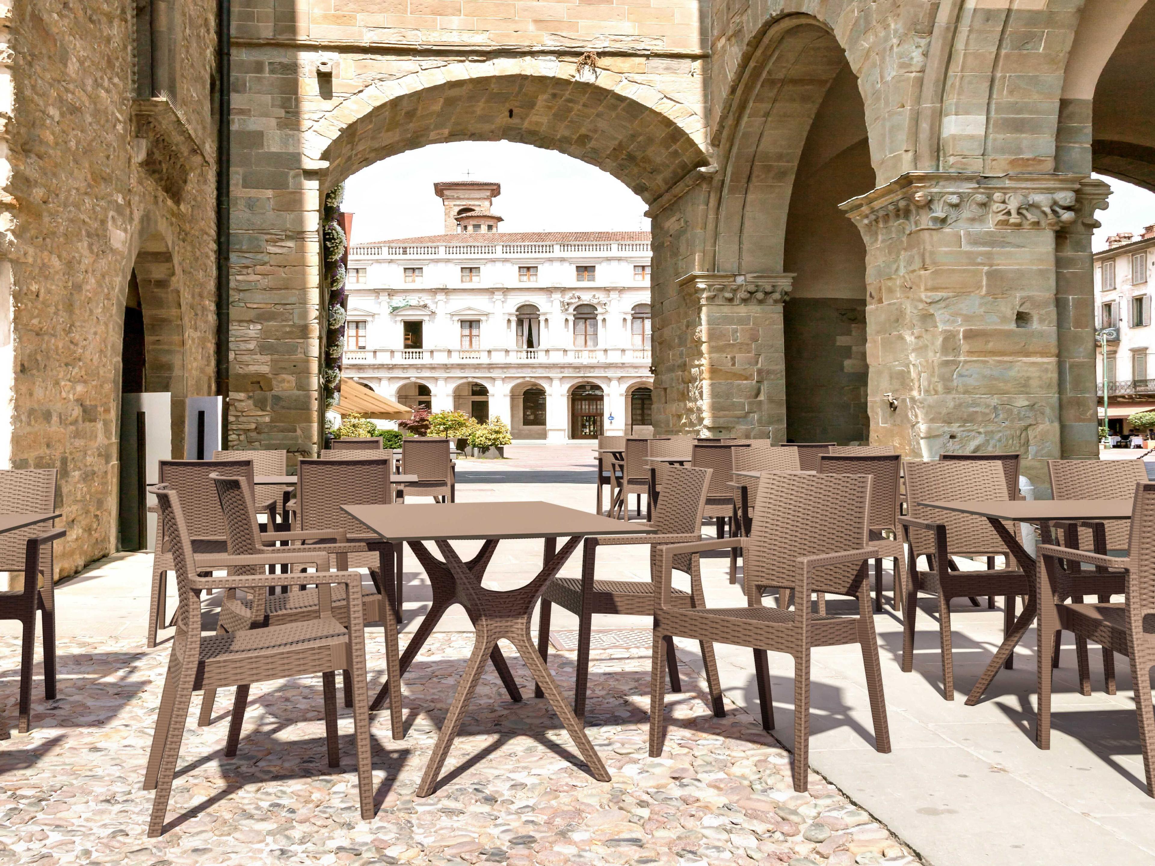 Compamia Ibiza Brown Resin Rectangular Dining Table