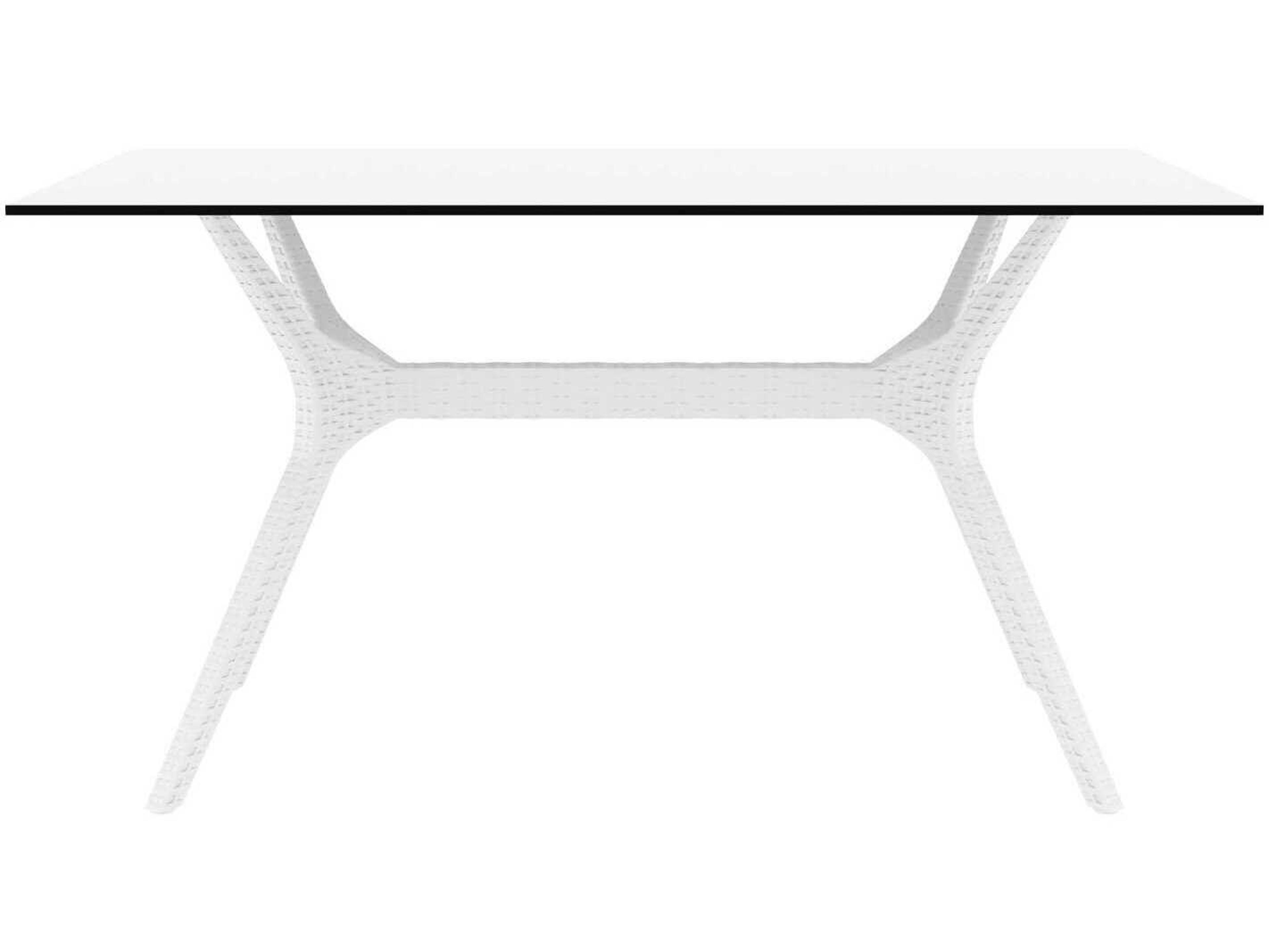 Compamia Ibiza White Resin Rectangular Dining Table