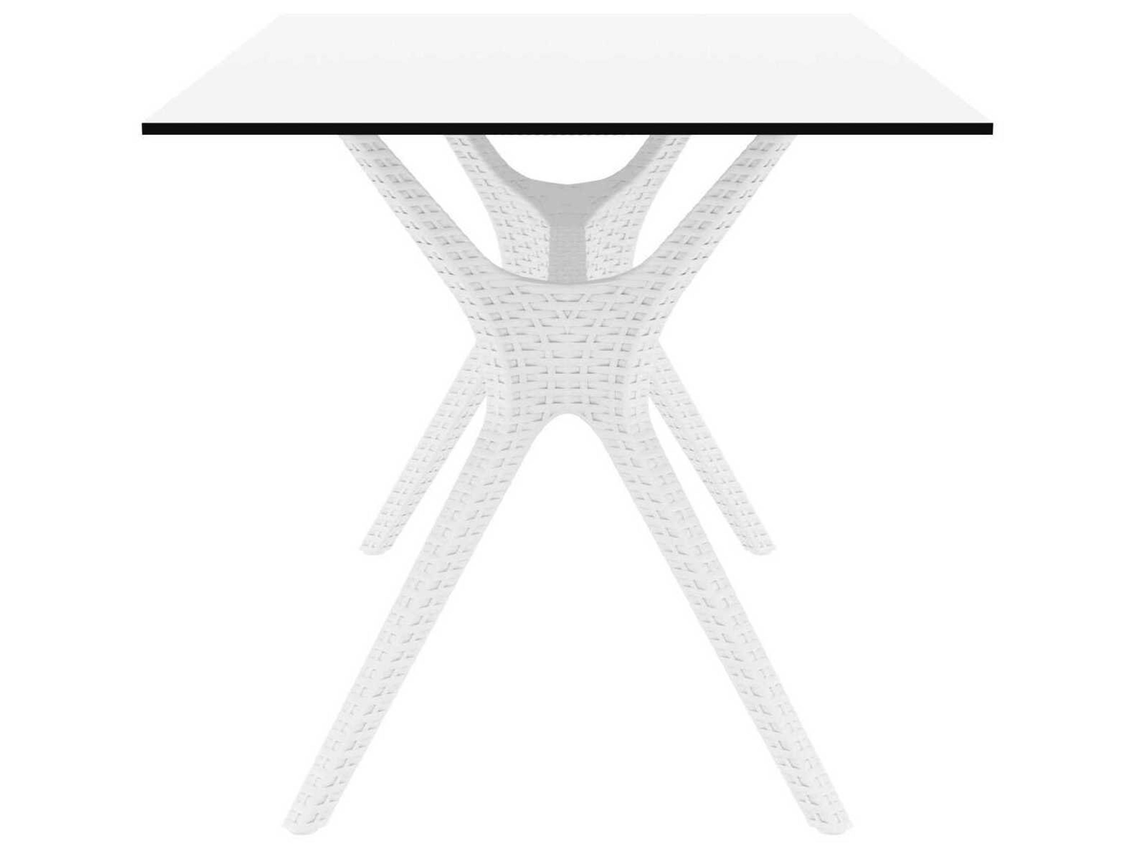 Compamia Ibiza White Resin Rectangular Dining Table