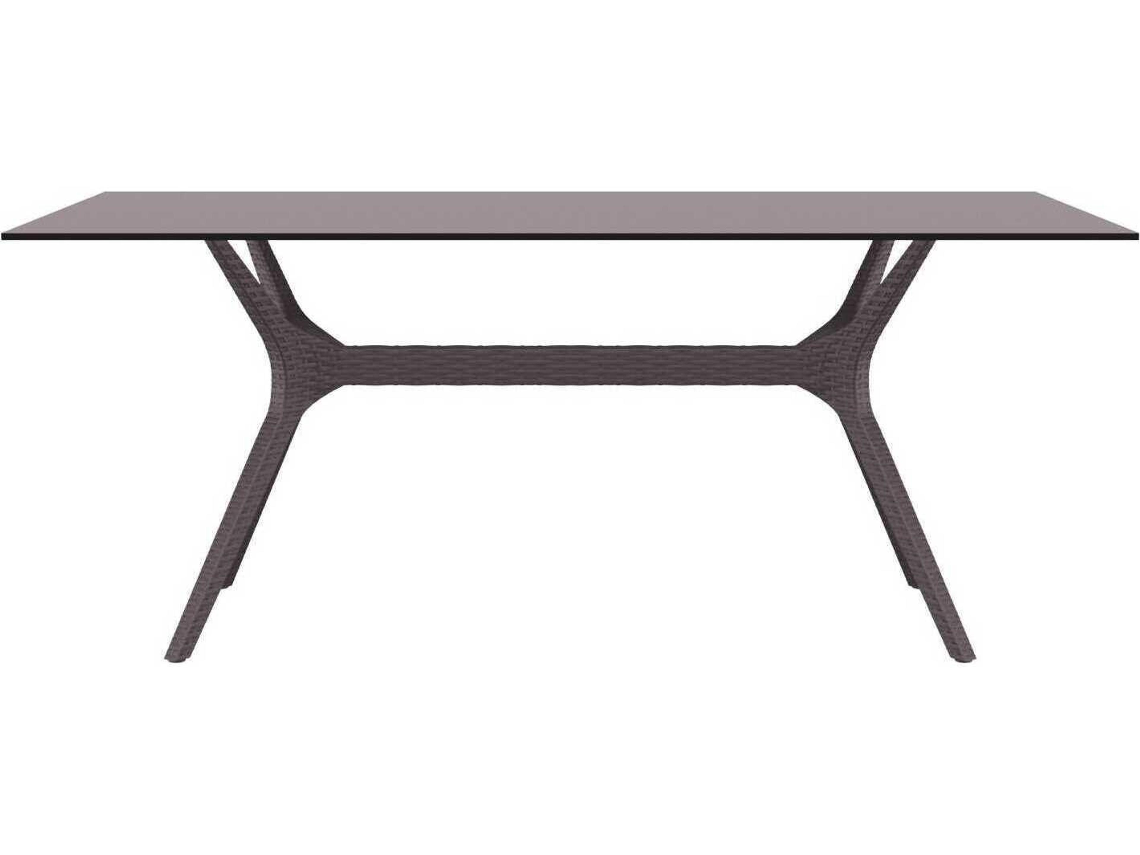 Compamia Ibiza Brown Resin Rectangular Dining Table